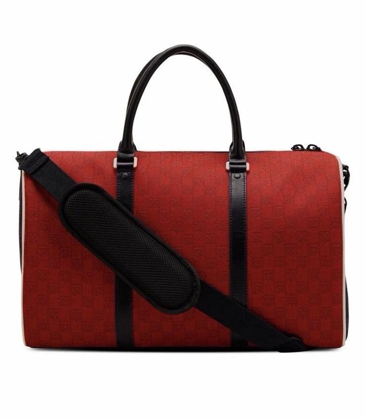 Jordan Nike Monogram Luxury Duffle Bag Varsity Red 40L Luggage Travel LM0759-H15