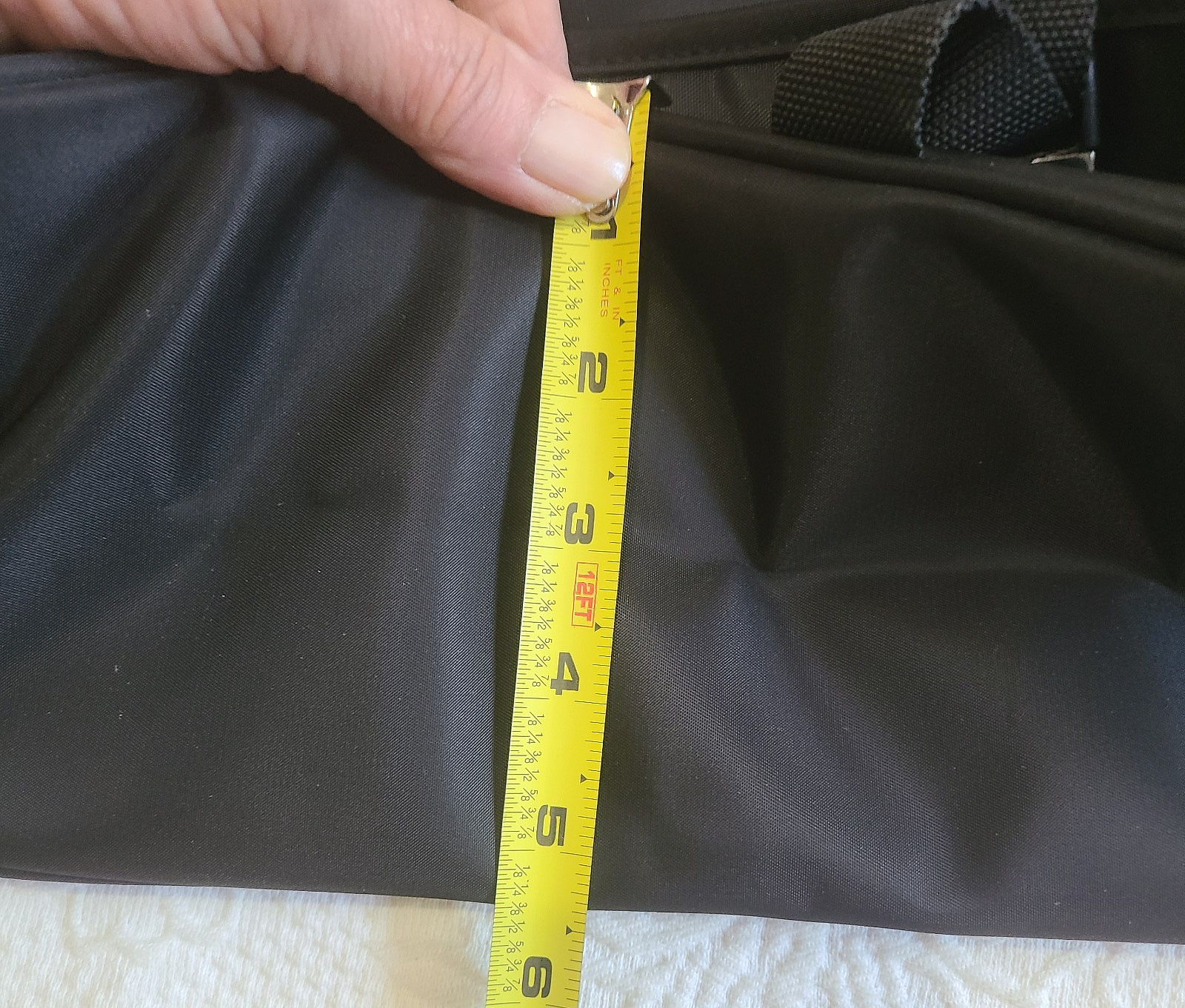 Emporio Armani Parfums Messenger Shoulder Cross Body Bag Laptop Black Nylon NWOT