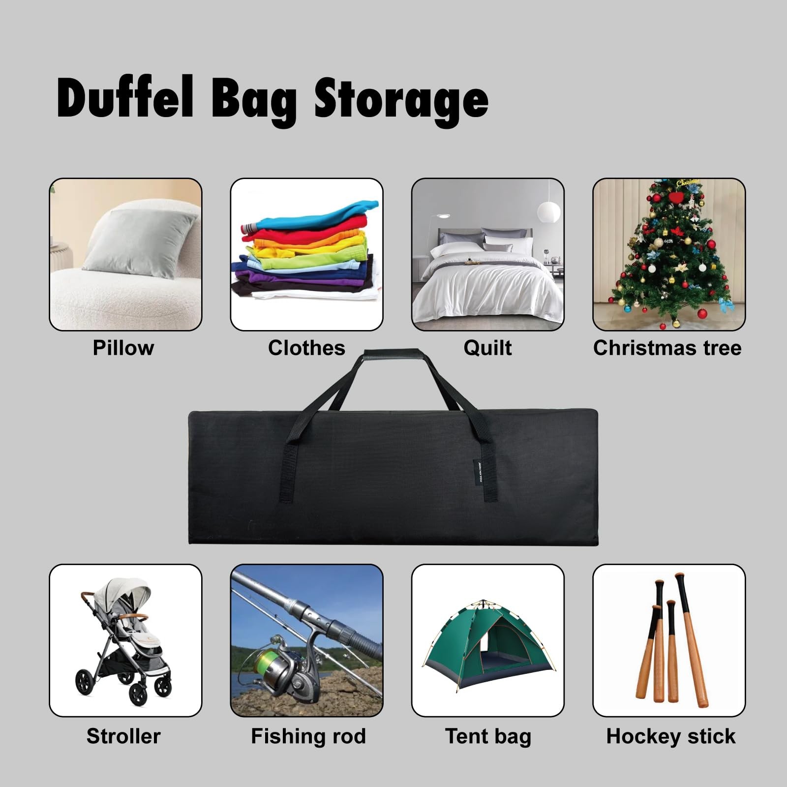 Large Travel Duffel Bag, 36 inch Sport Storage Large Zippered Bag, Sturdy & W