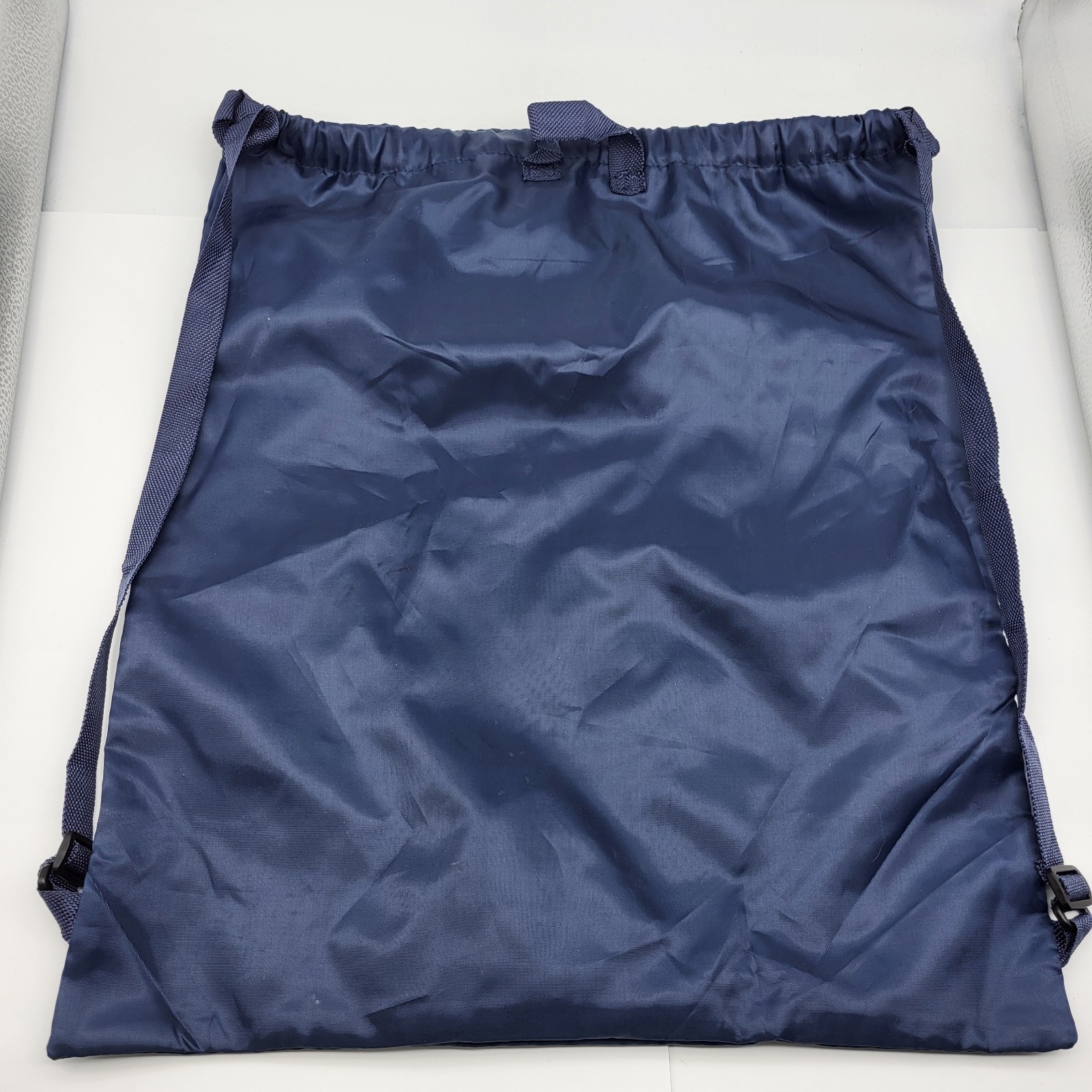 Skechers Backpack Drawstring Bag Navy Blue Tote Dust Bag Gym Workout Basic