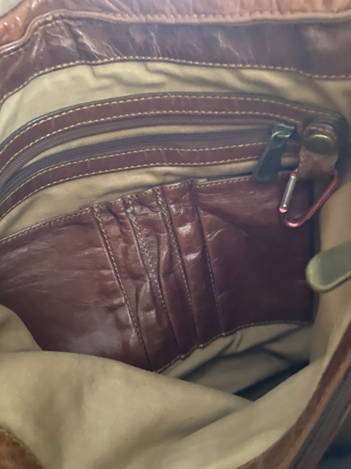 Fossil Vintage Leather Messenger Shoulder Crossbody Bag Brown Distressed