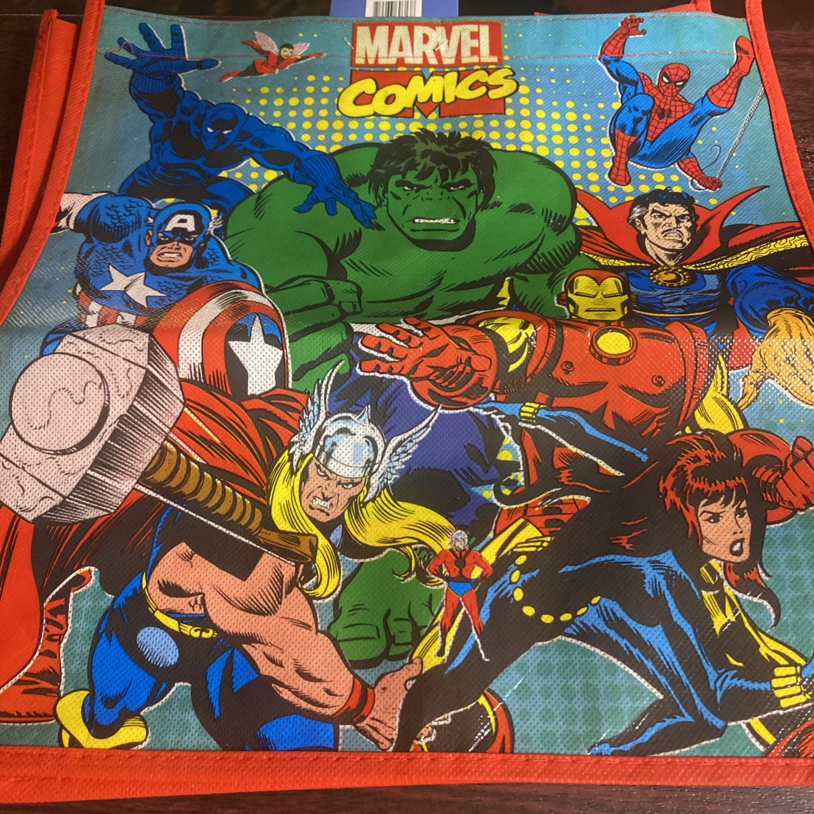MARVEL Comics Tote Bag – Hulk, Iron Man, Thor, Captain America, Spider-Man…