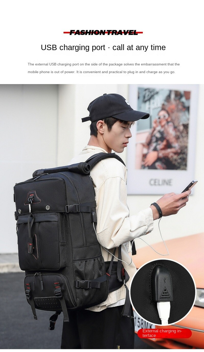 70L New Multi Functional Large Capacity Backpack Mountaineering Bag Travel Bag