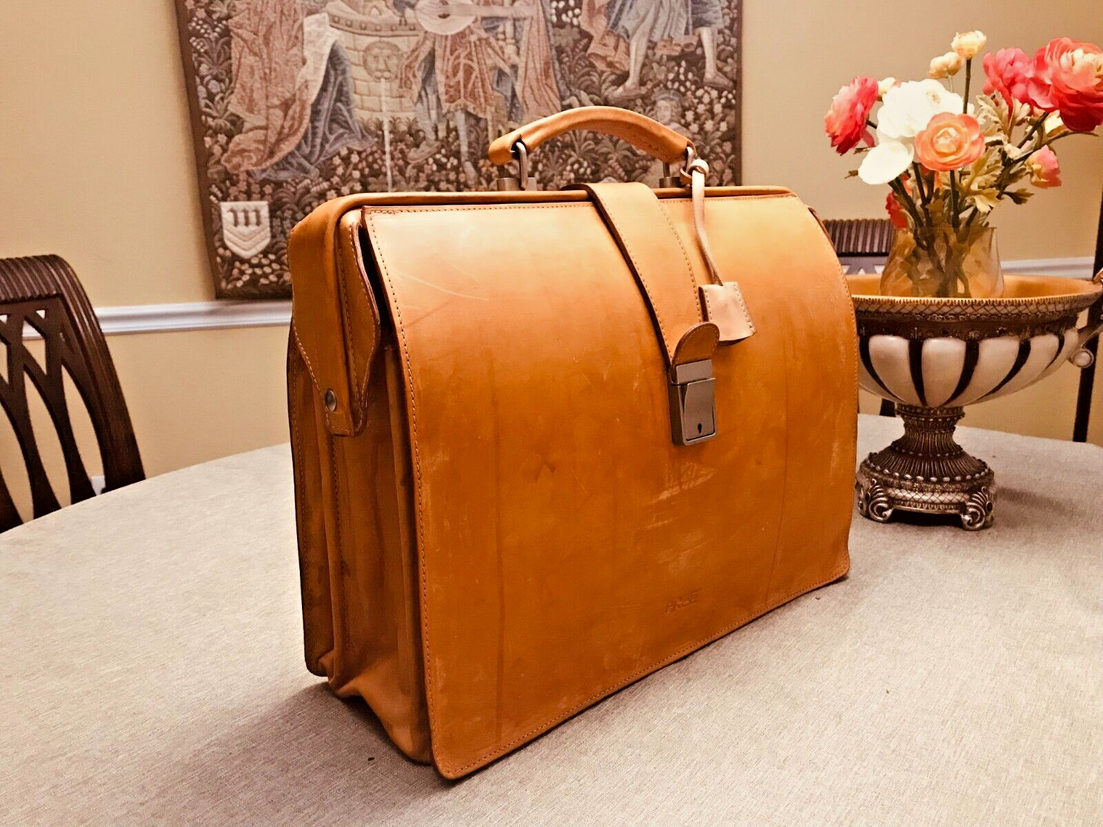 ORIGINAL BREE Tan Heavy Leather Briefcase Lawyer – Doctor Bag …. GERMANY