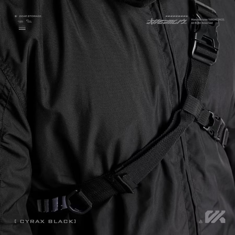Kremlin Cyrax Double Strap Sling Waist Chest Bag Fullzip Futuristic Crossbody