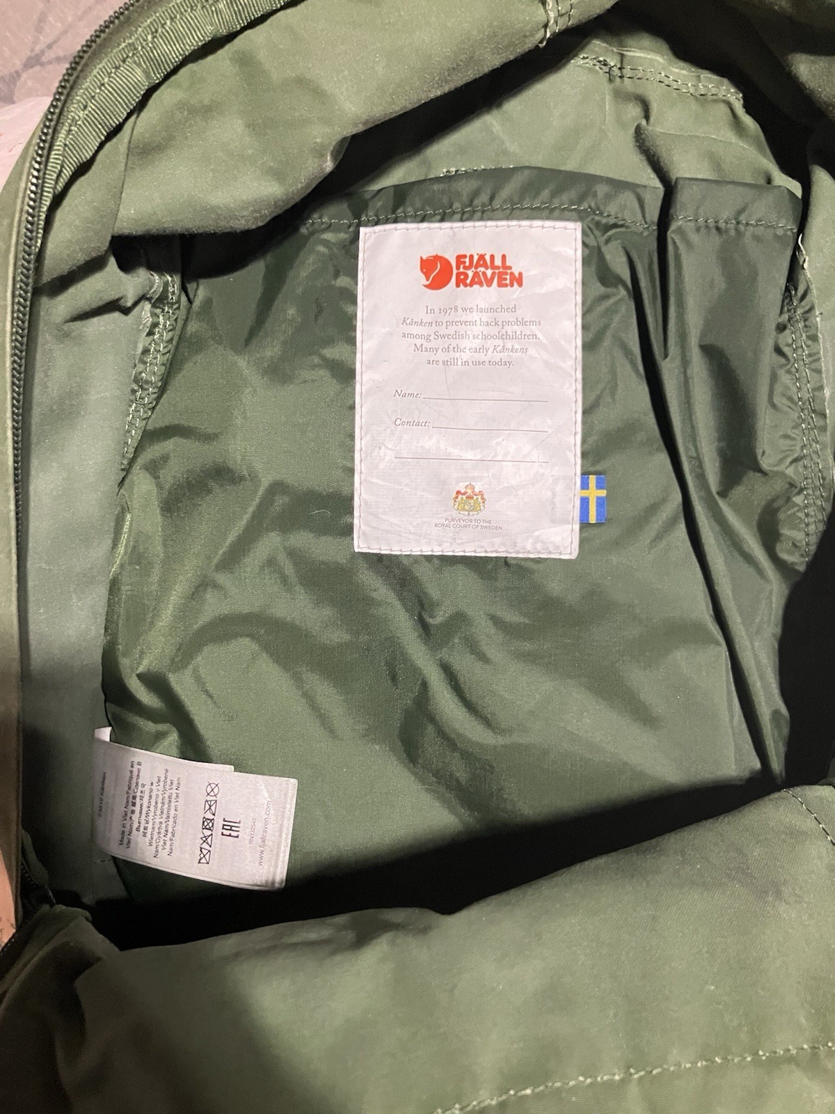 Fjallraven Backpack Green Kanken Classic Pack Style 23510