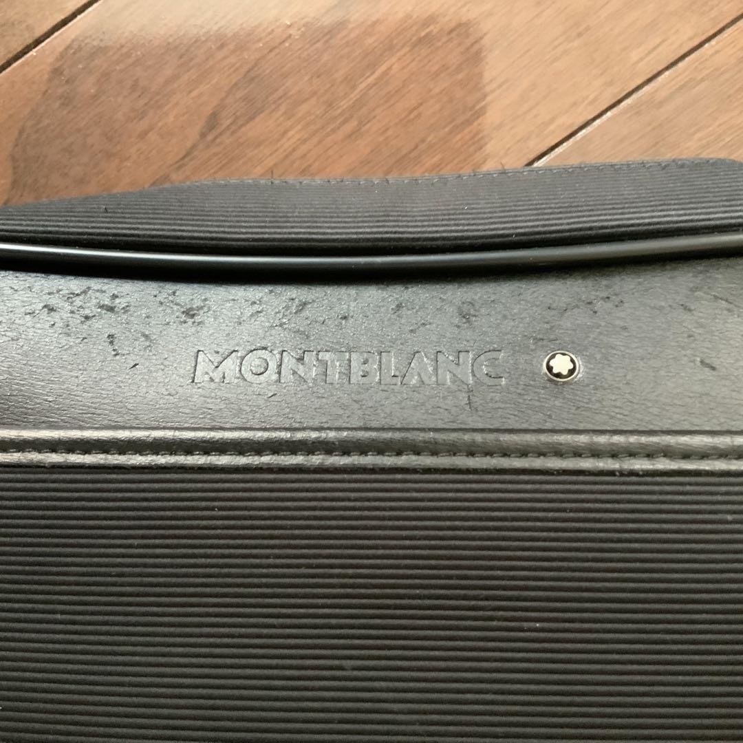 MONTBLANC Coco Meister second bag, handbag Leather Clutch Bag Black Used