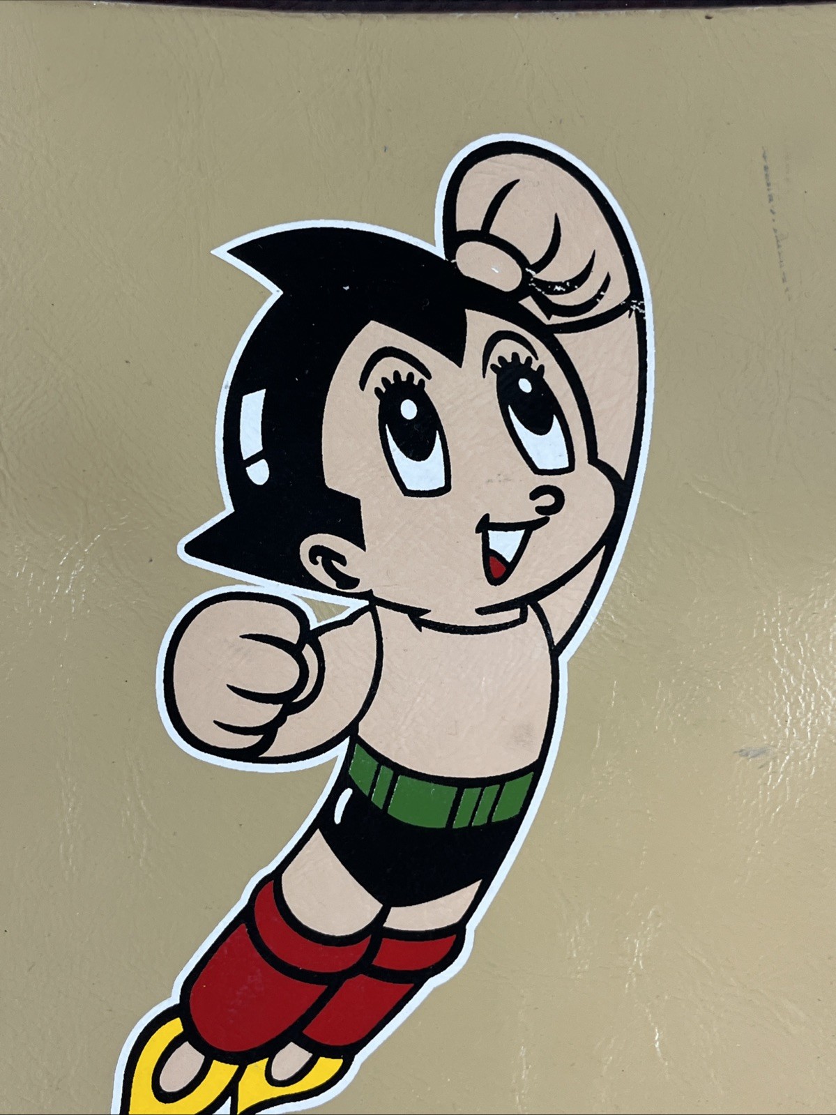 Astro Boy Backpack Vinyl Thailand used 14″ wear stains