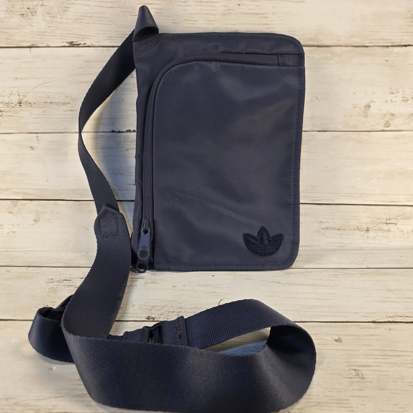 Adidas Originals Navy Blue Festival Crossbody Bag Trefoil Logo Messenger GV3422