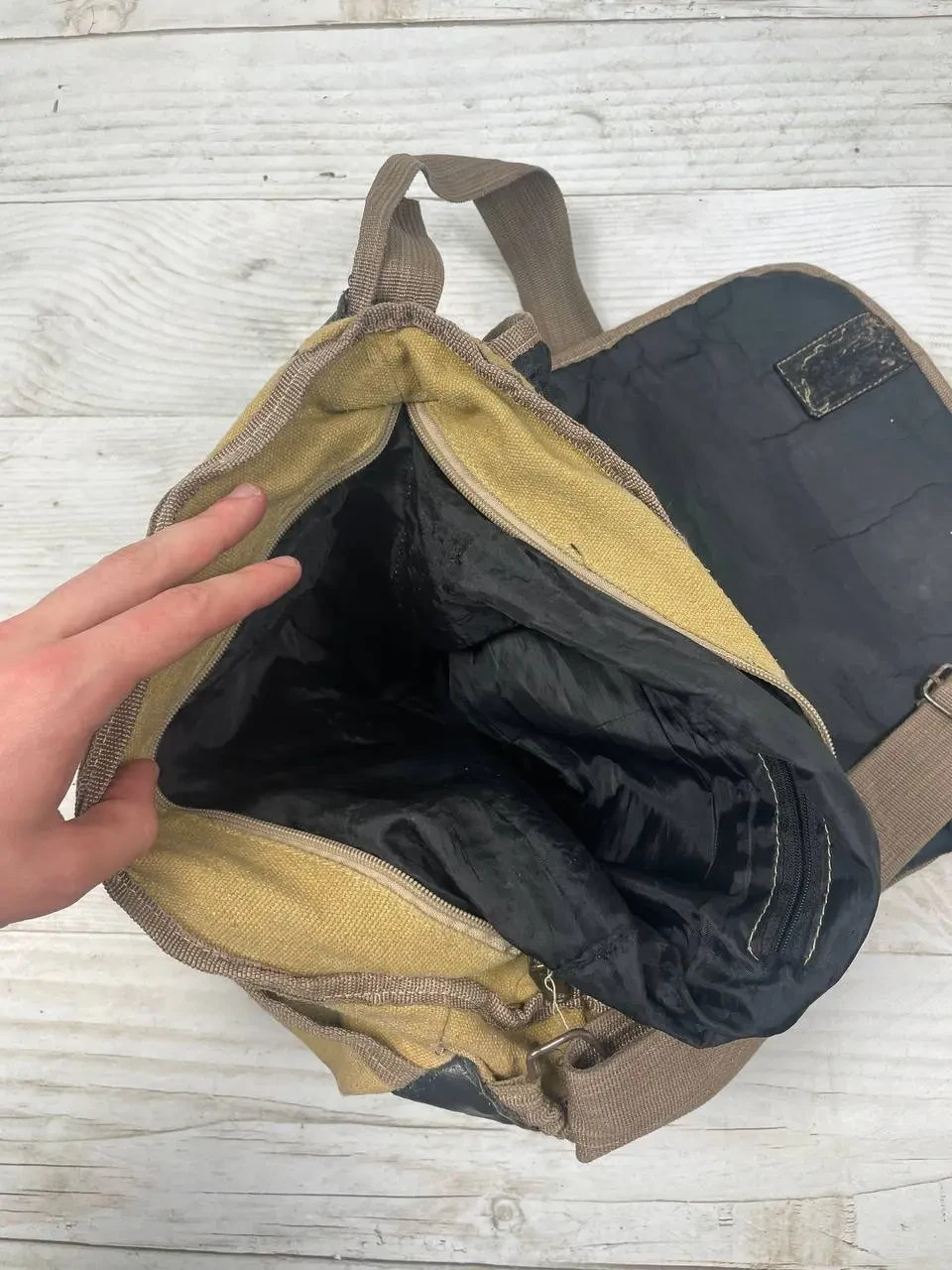 Vintage Diesel Shoulders Bag 90s Men Beige