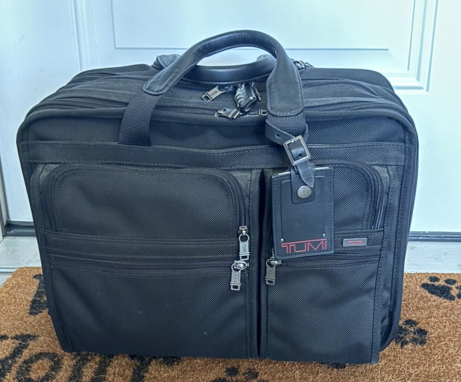 Tumi Alpha Rolling Briefcase 17″ Laptop Carry-on Bag Ballistic Nylon Expandable
