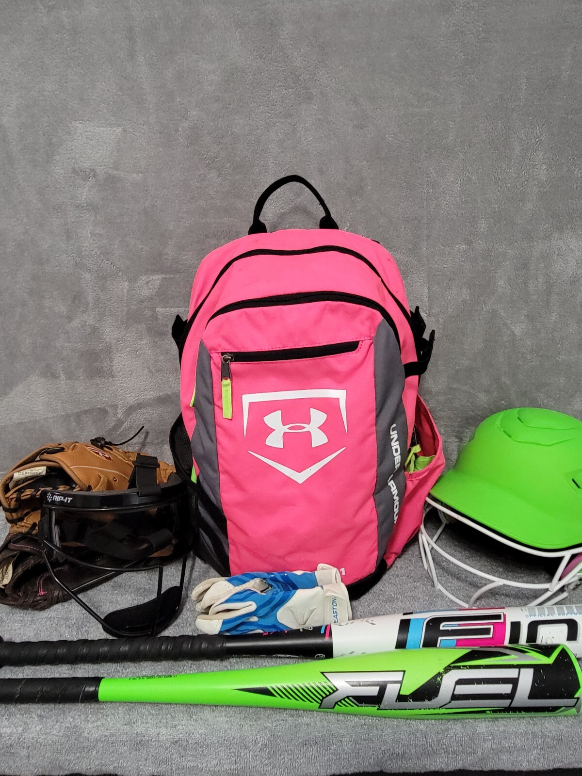 Under Armour Storm Pink Backpack Dugout Bat Bag Plus Accessories See Description