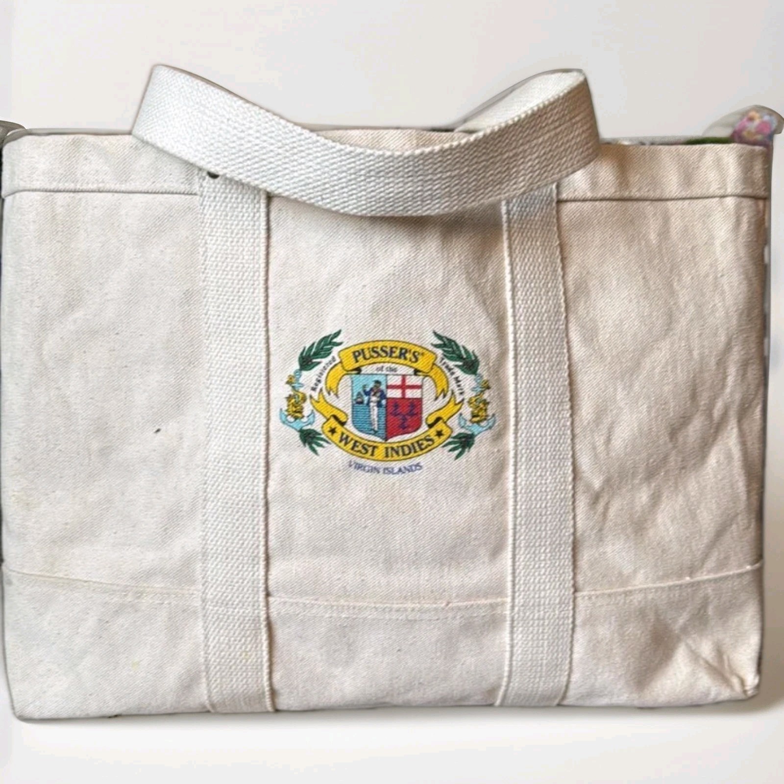 Pusser’s West Indies Vtg Classic Canvas Crew Bag British Virgin Islands 21×13×6