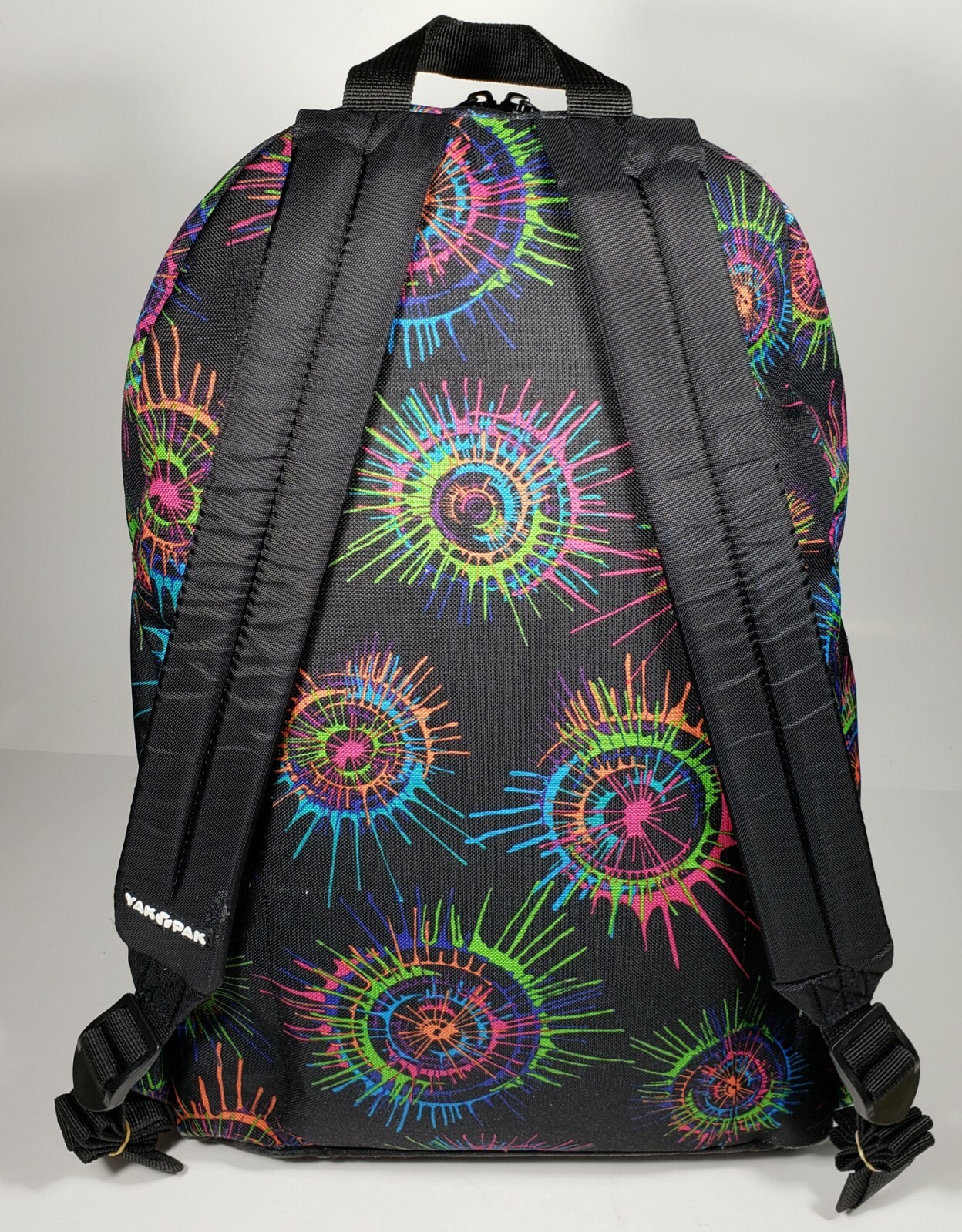 Yak Pak Multi-Colored Colorful Paint Splatter Student Rainbow Backpack Bookbag