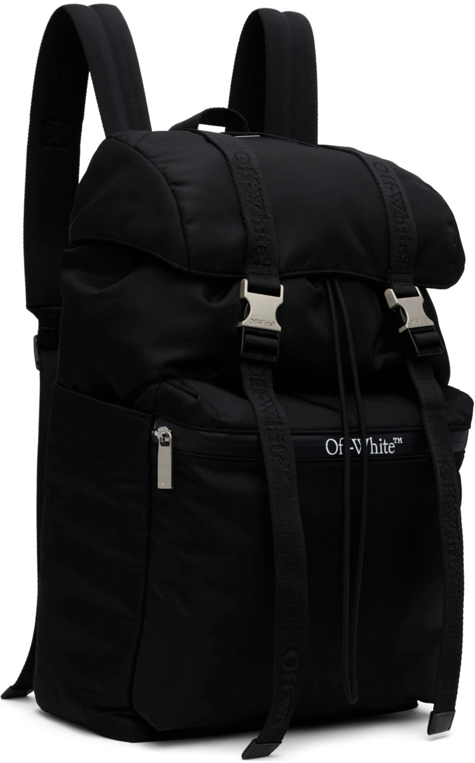 New Limited Off White Flap Backpack Bag with Interior Laptop Compartment