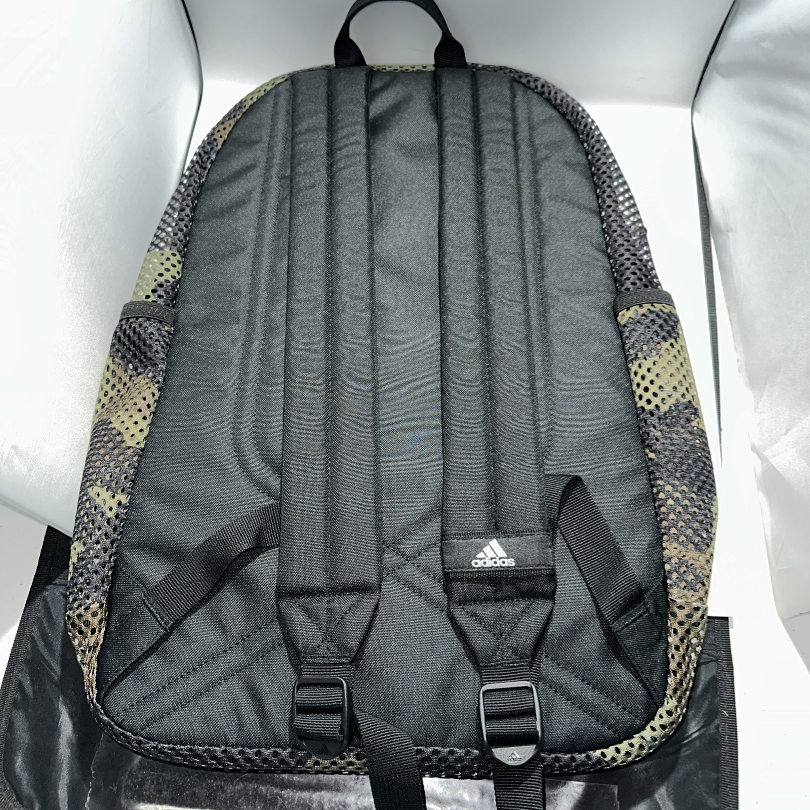 Adidas Hermosa 2 Mesh Backpack Camouflage Green Black Mesh, New With Tag. (17)