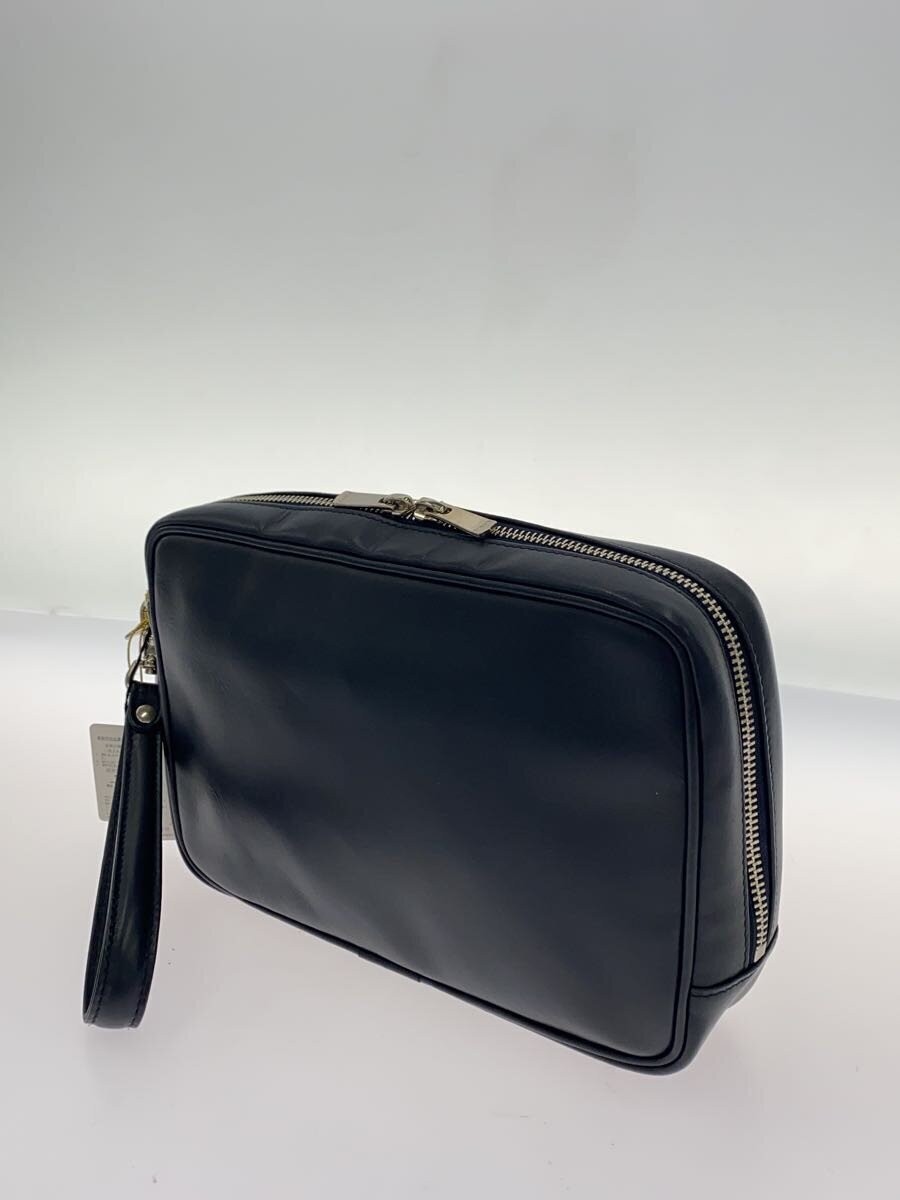 Authentic PORTER Leather Second Bag/NVY 16.5cm x 23cm x 5.5cm Compact Carry