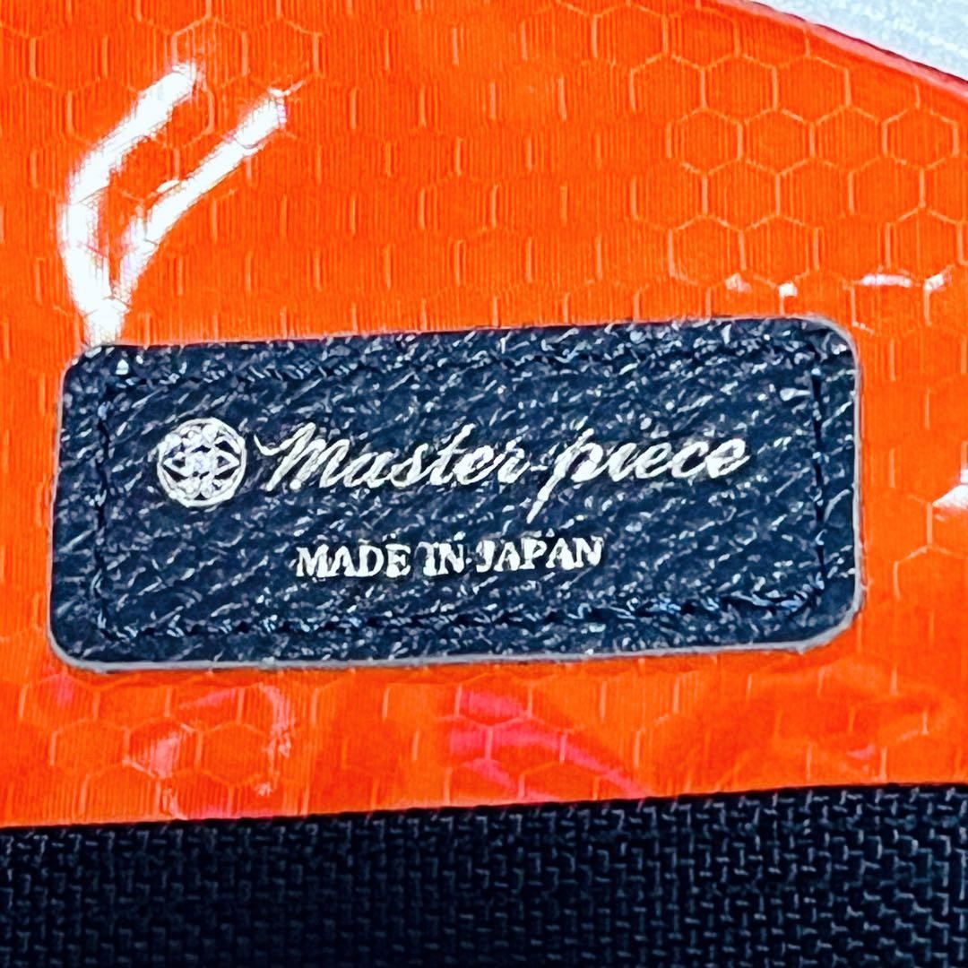 Master-Piece Unused Nylon Leather Body Bag Waist Pack Orange/Black 18cm x 30cm