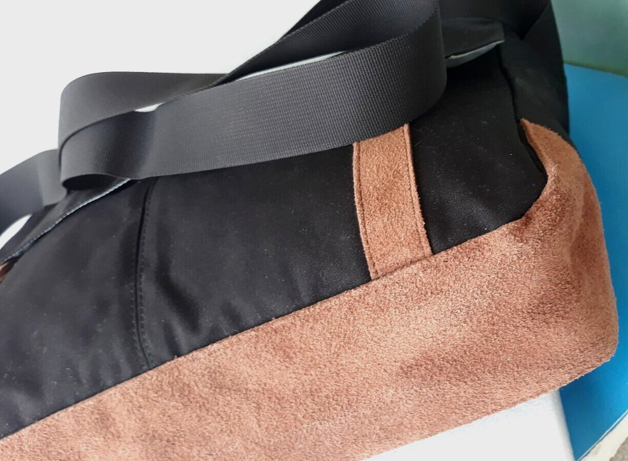 COTOPAXI Blk. Brown Canvas Suede Lightweight Messenger Bag Laptop ~ MINT ~Unused