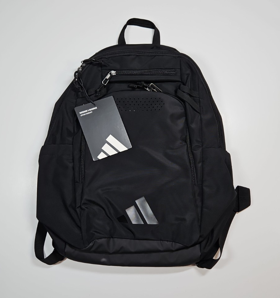 Adidas Black Defender 5 Backpack Laptop Gym School Bag New