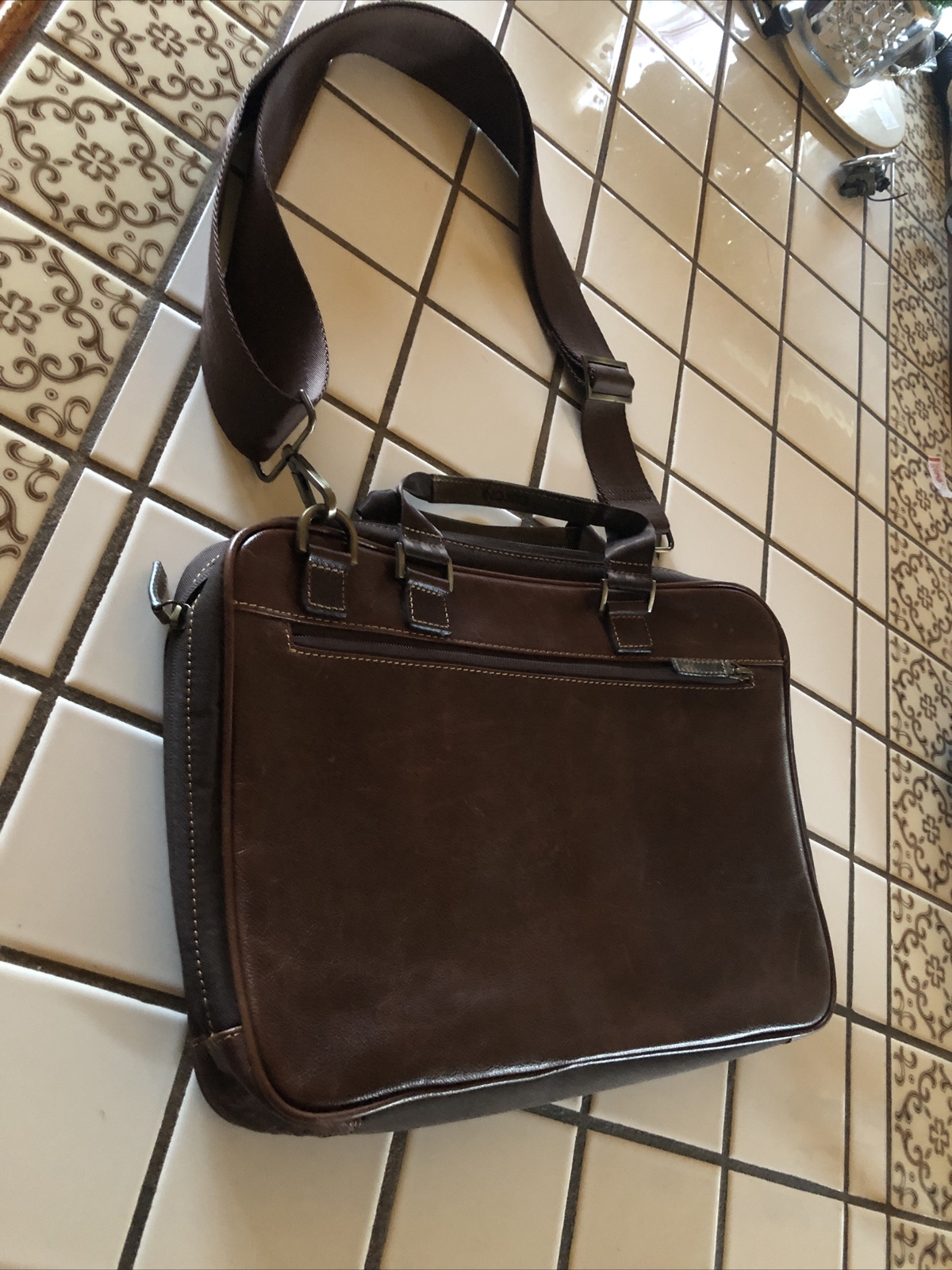 Vintage Style Nashville Bocconi Leather Brown Distressed Messenger Bag