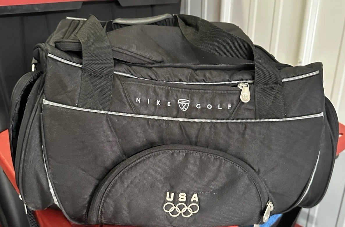 Nike USA Golf Olympics Team Issued Black Duffel Duffle Bag