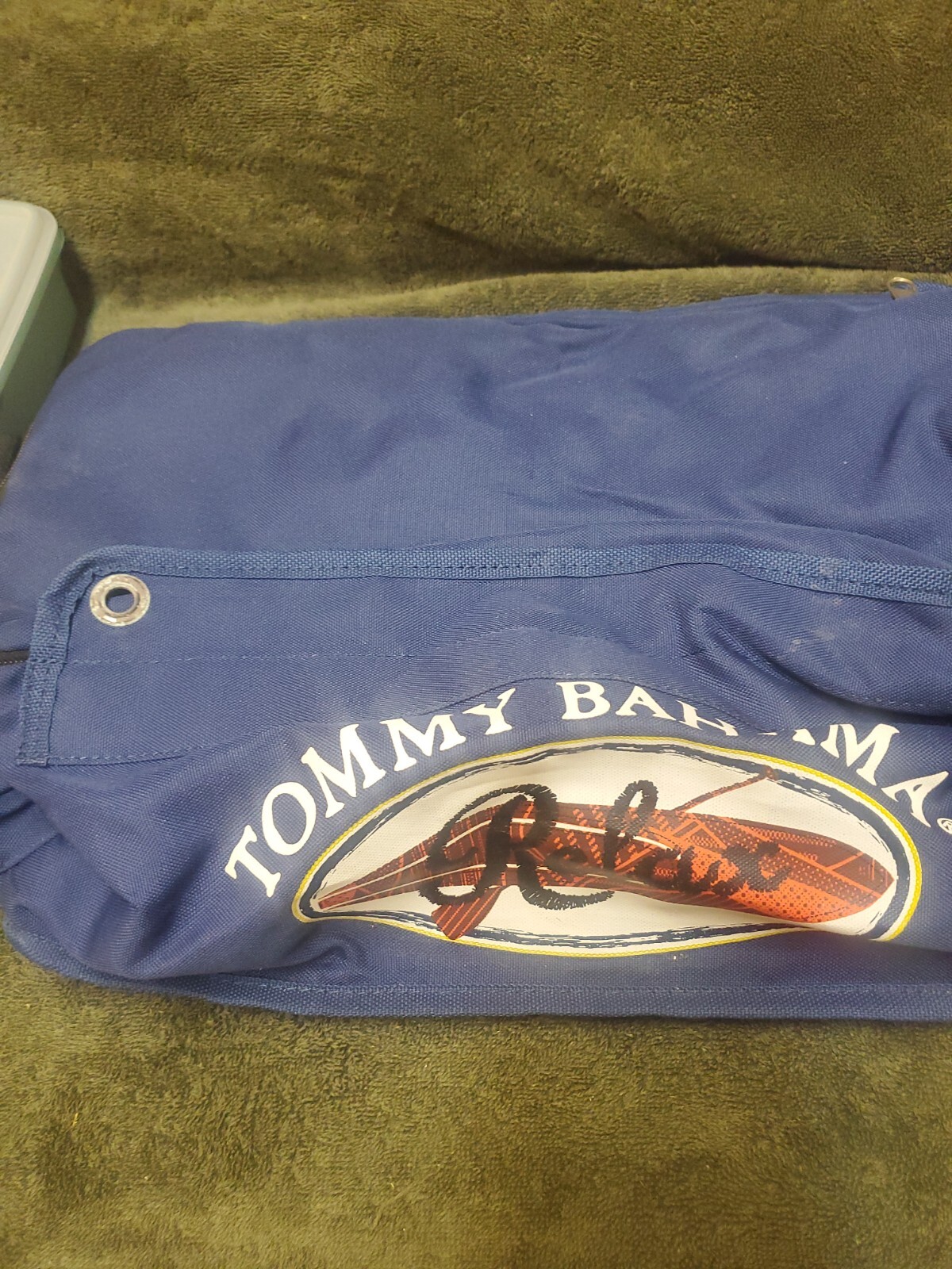 Vintage Tommy Bahama Relax Blue Marlin Surf Weekender Bag Gym Sports Duffle Bag
