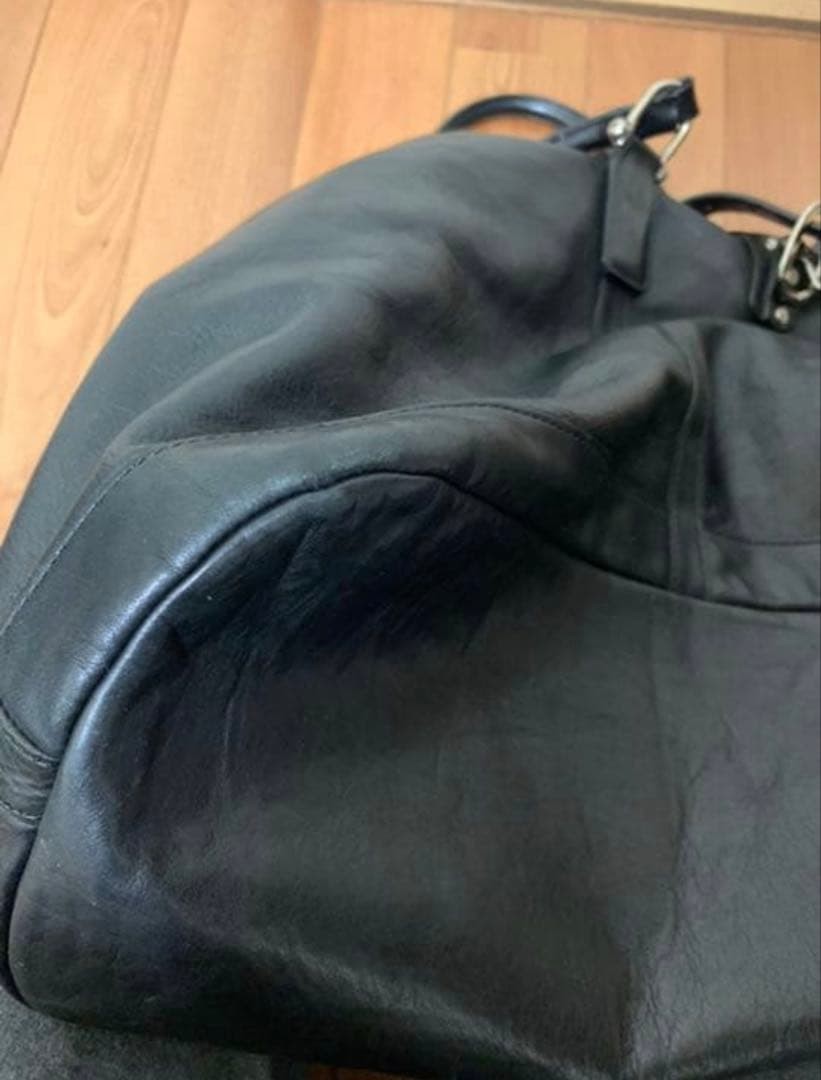 Wild Swans Large Black Tote Bag 62x28x21cm Used Japan