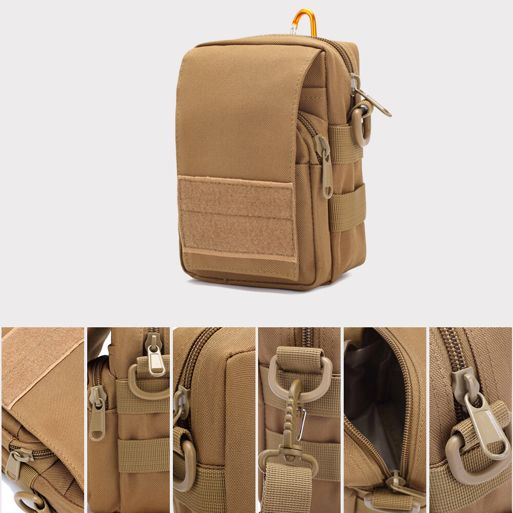 Men’s Tactical Backpack Utility Belt Pouch with Shoulder Strap for Outdoor Sport
