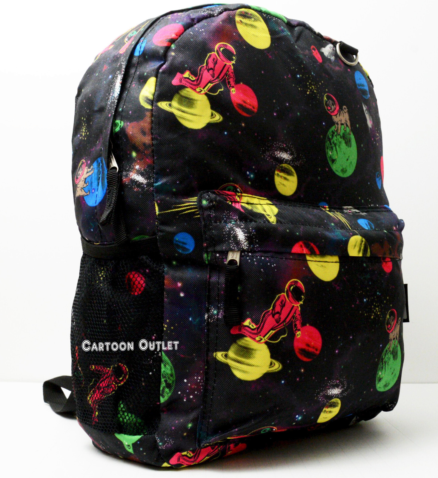 Backpack Galaxy Space Moon All Over Print 16″ Large Book Bag School Travel New