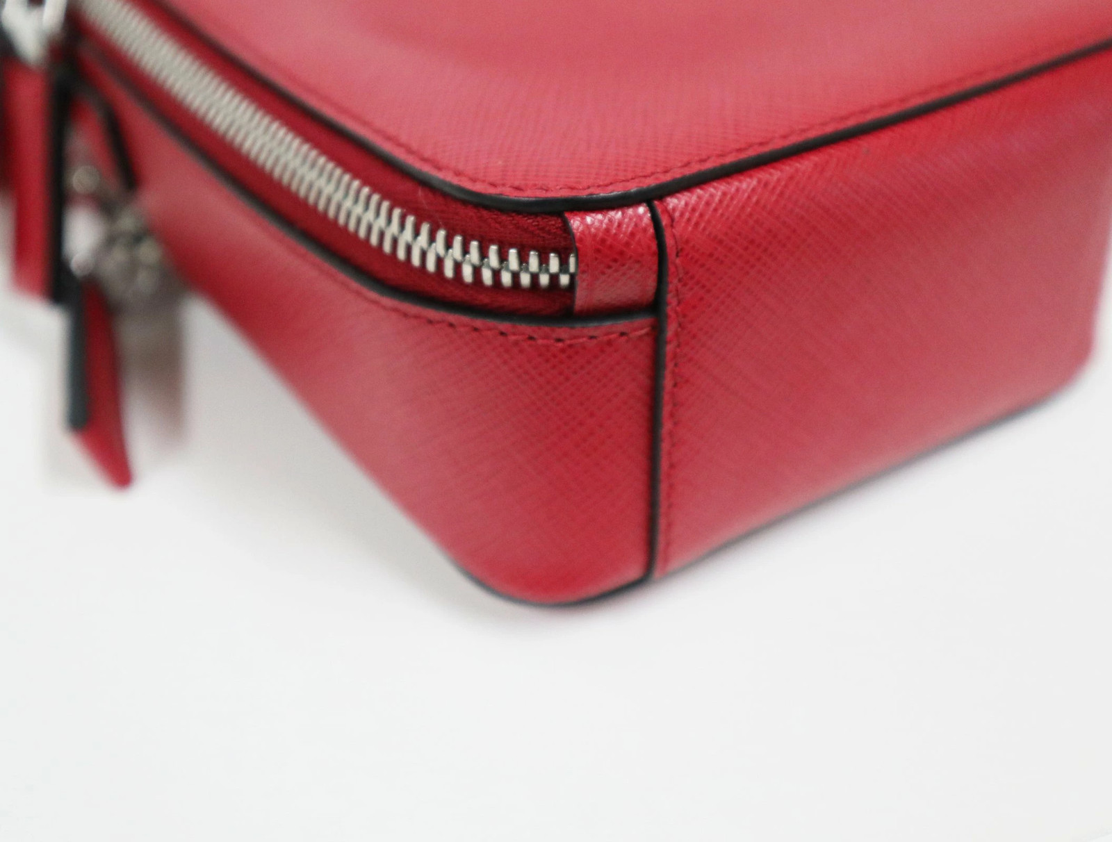 PRADA Brick 2Vh067 Saffiano Leather Red 2Way Shoulder Bag