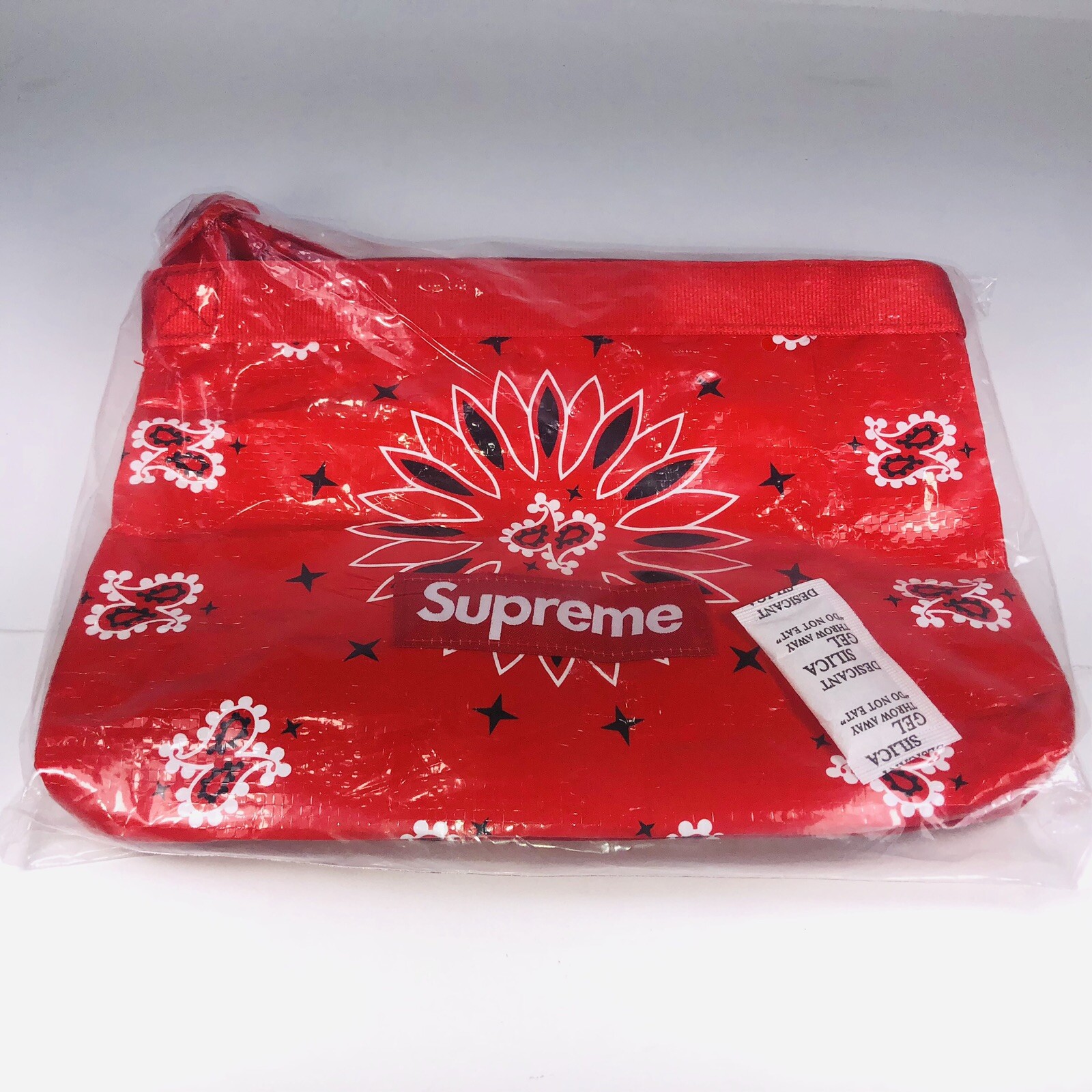 Supreme Bandana Tarp Red, White And Black Side Bag One Size SS21