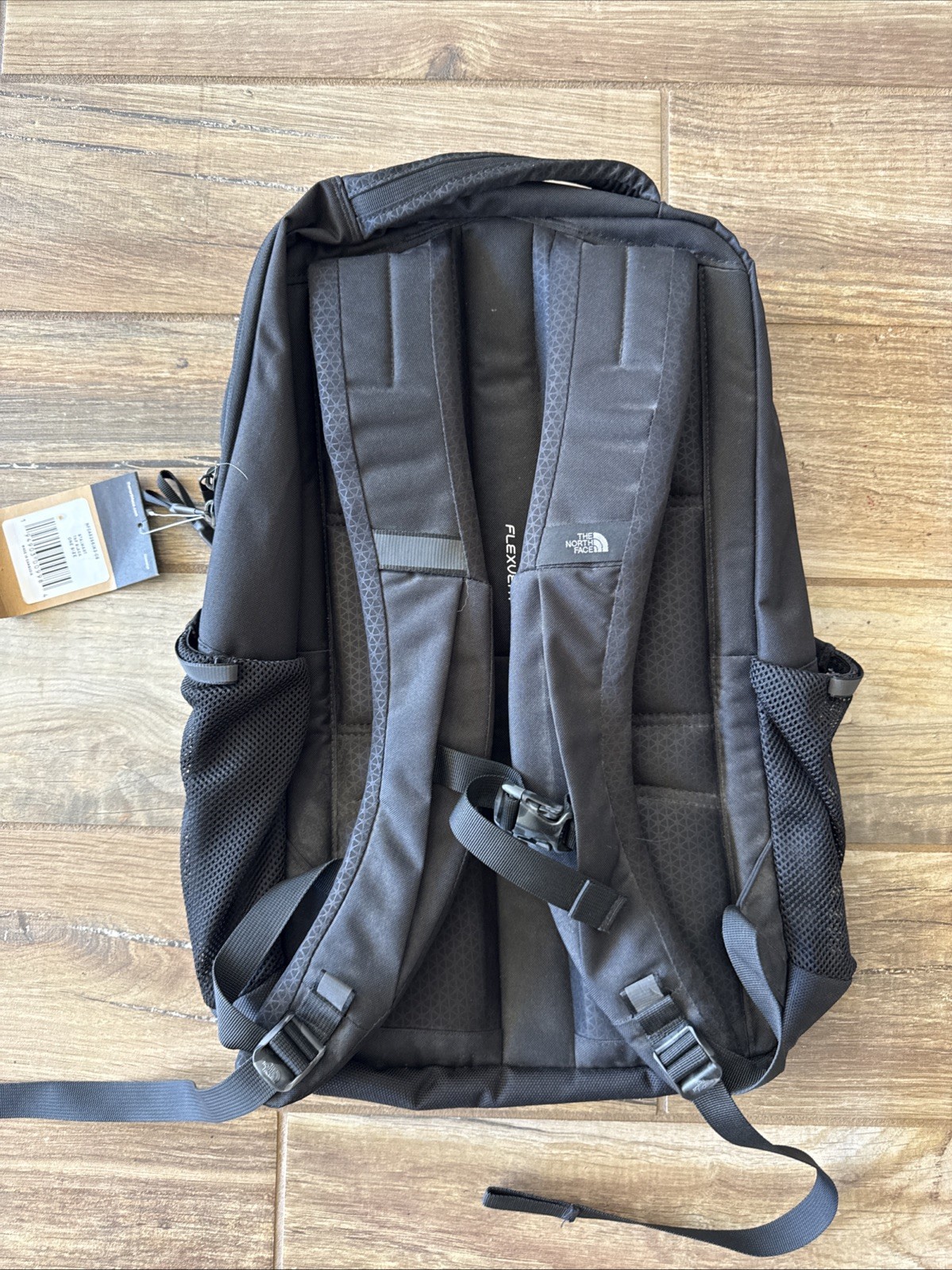 The North Face Stalwart Black Backpack 26L Laptop Sleeve Company Logo