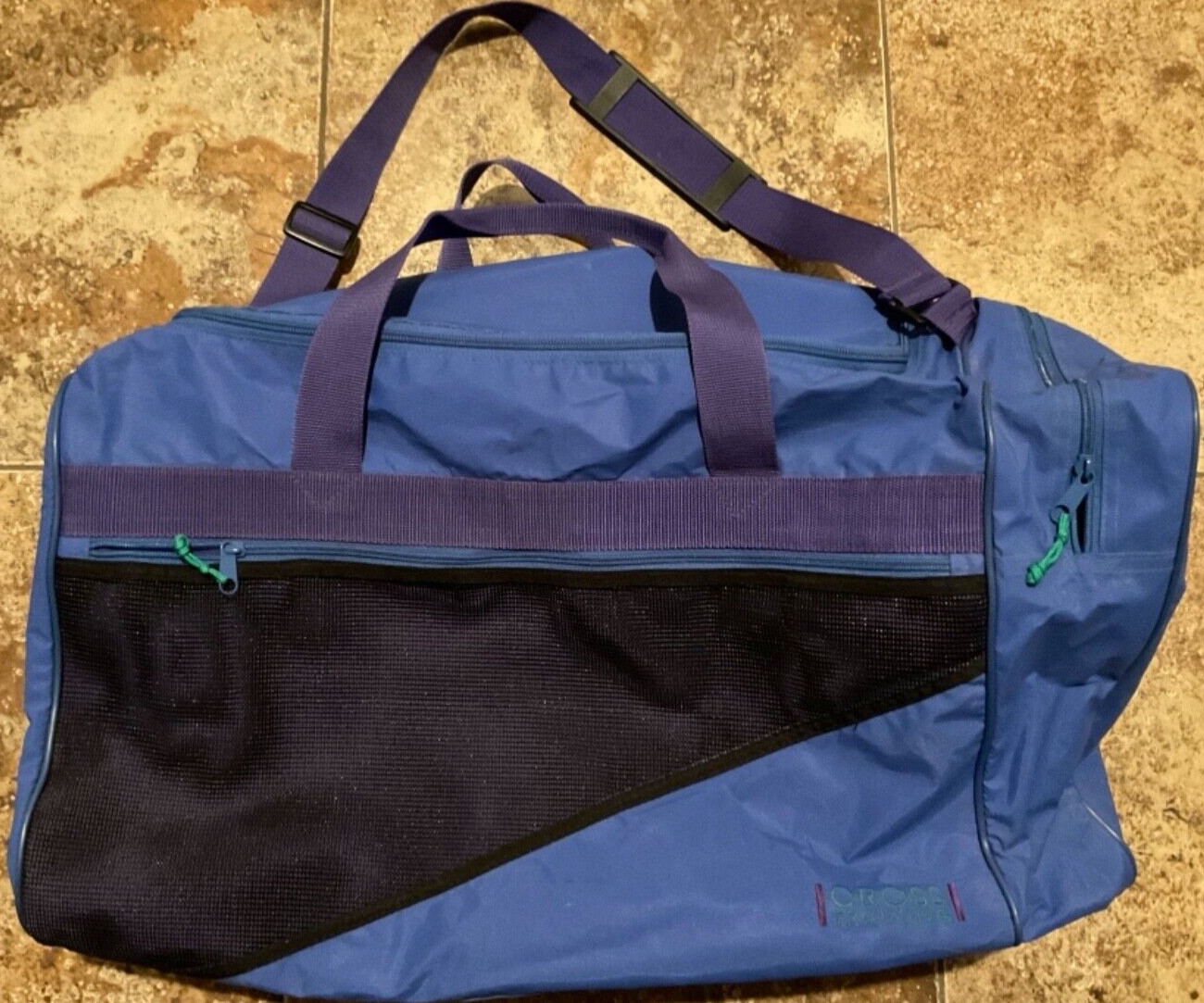 VINTAGE CROSS TRAINING EMBROIDERED DUFFLE BAG ( 24” x 12” x 12” ) PREOWNED