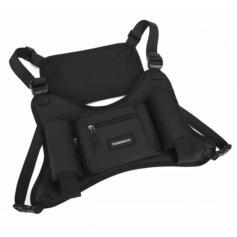 Functional Tactical Chest Bag For Men Street Outdoor Hip Hop Vest Streetwear Bag