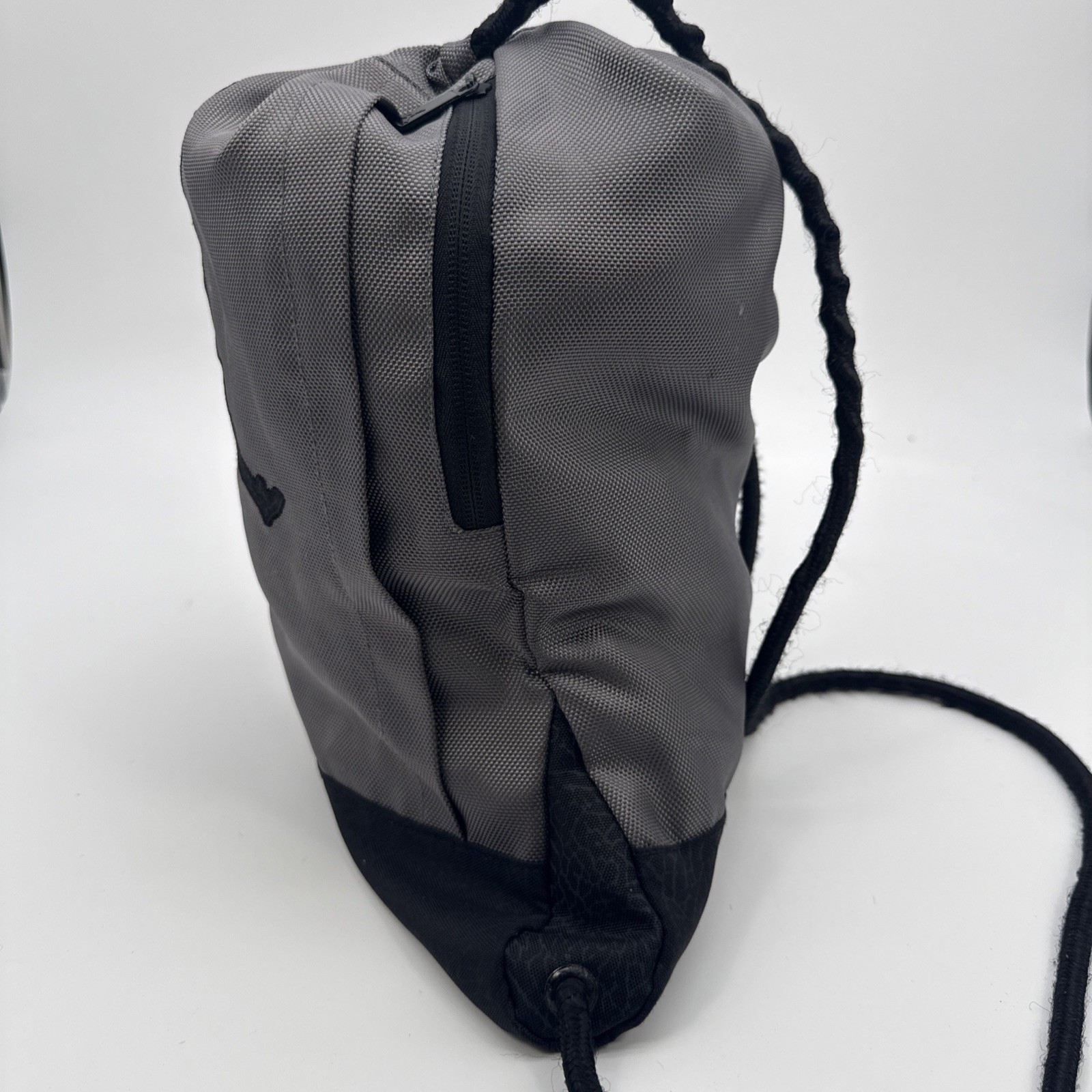 Nike Jordan Jumpman Drawstring Bag Pouch Gray Black Elephant Print Equipment Bag