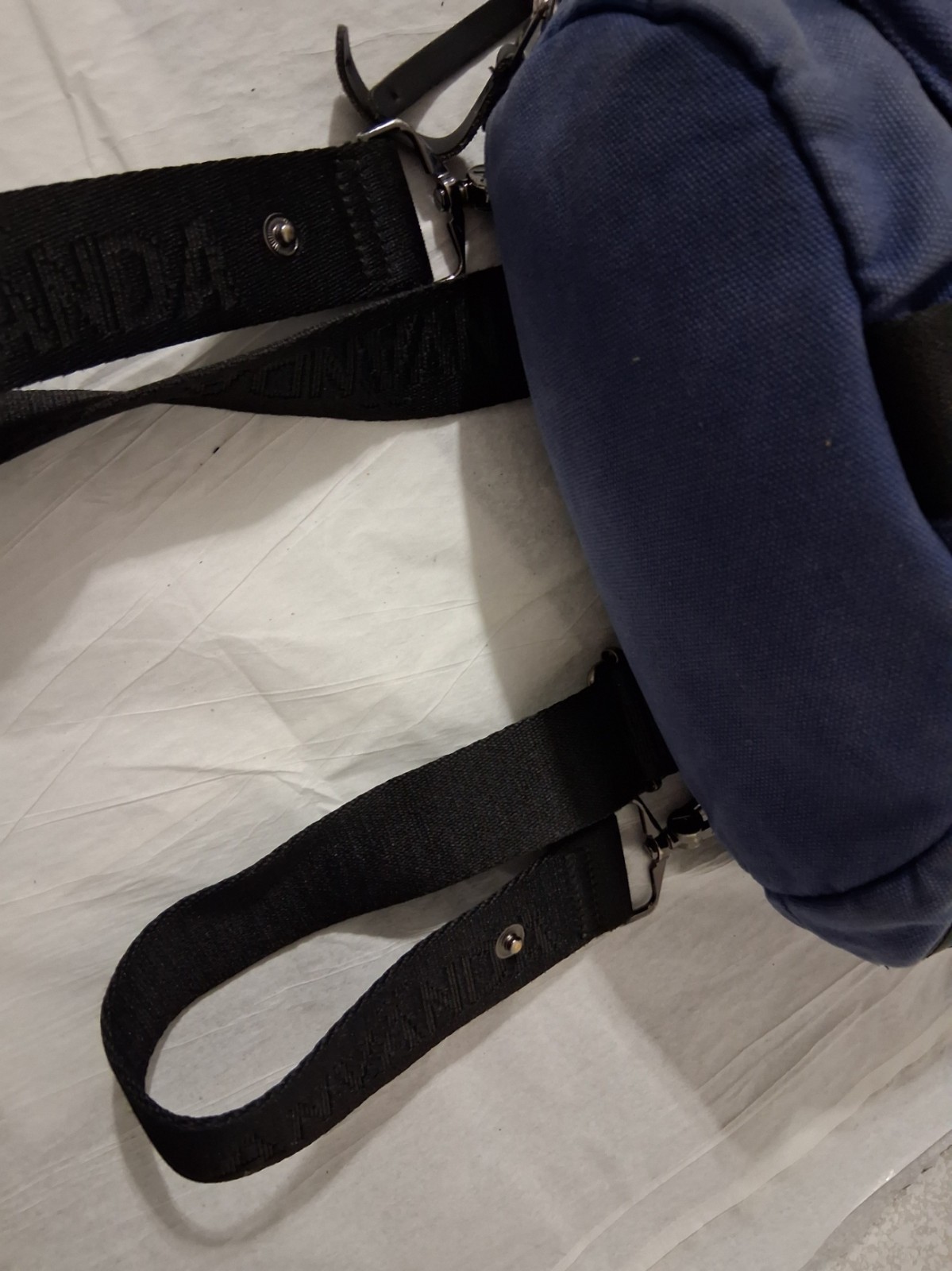 For Everyday Use ANVANDA Stockholm Blue Canvas Backpack Shoulder Bag Padded
