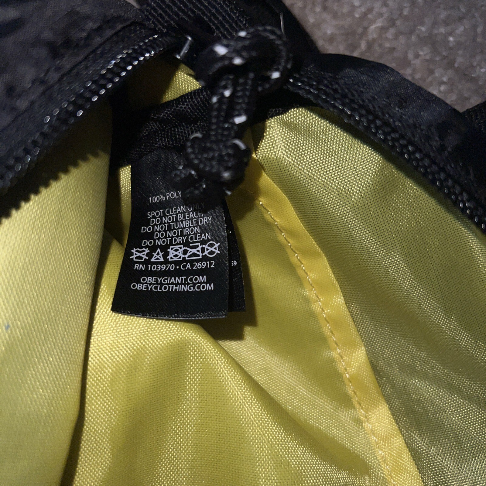 OBEY – Black & Yellow Side Bag