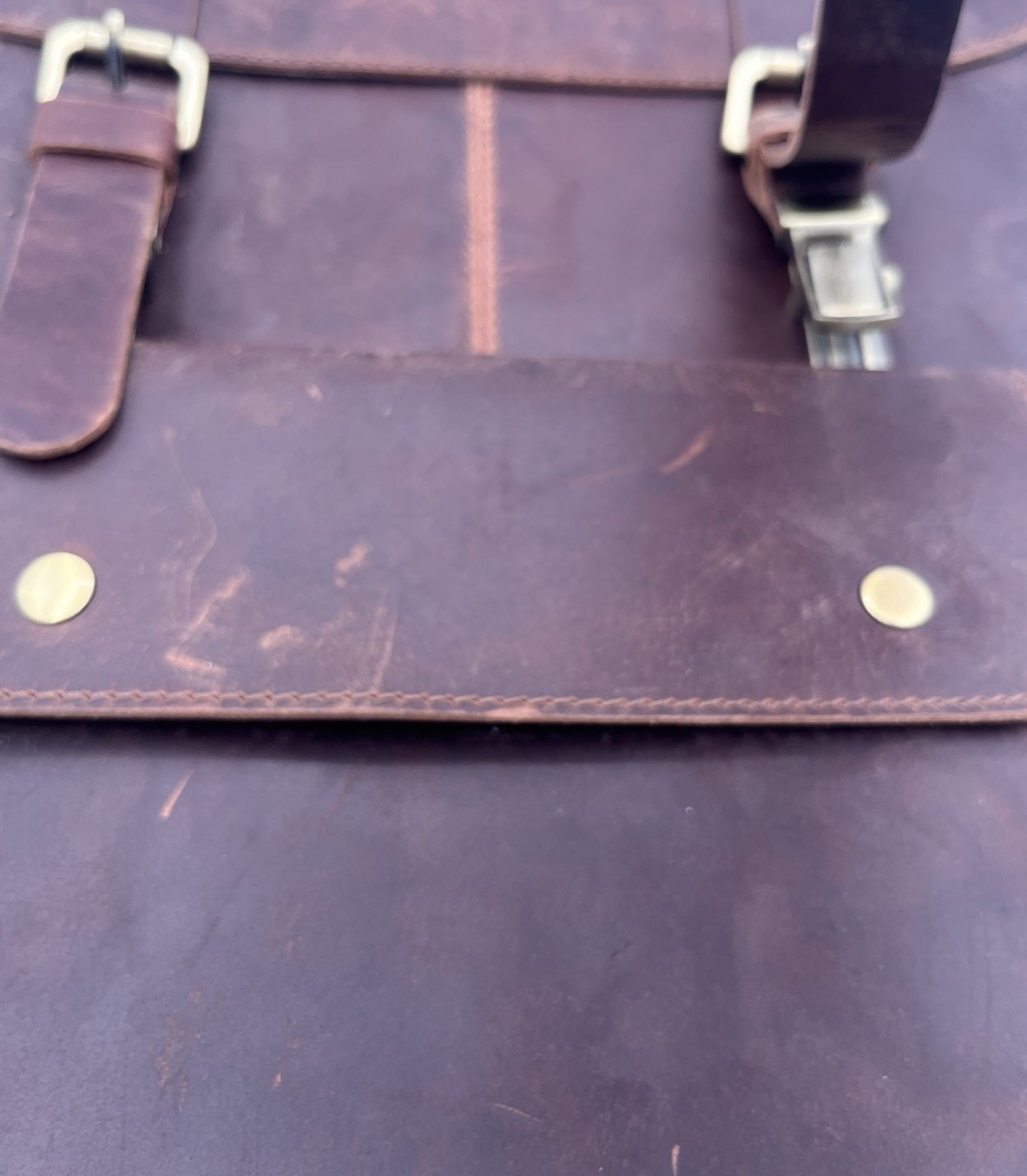 NWOT Crazy Horse Leather Laptop Backpack Brown Travel School Rucksack