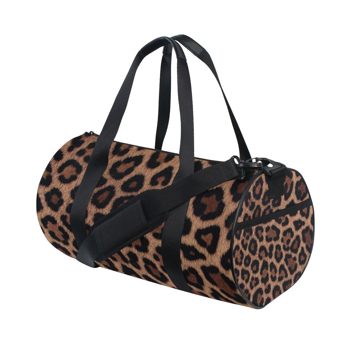 Gym Sports Dance Travel Duffel Bag Leopard Print Luggage Bag for Weekender Sp…