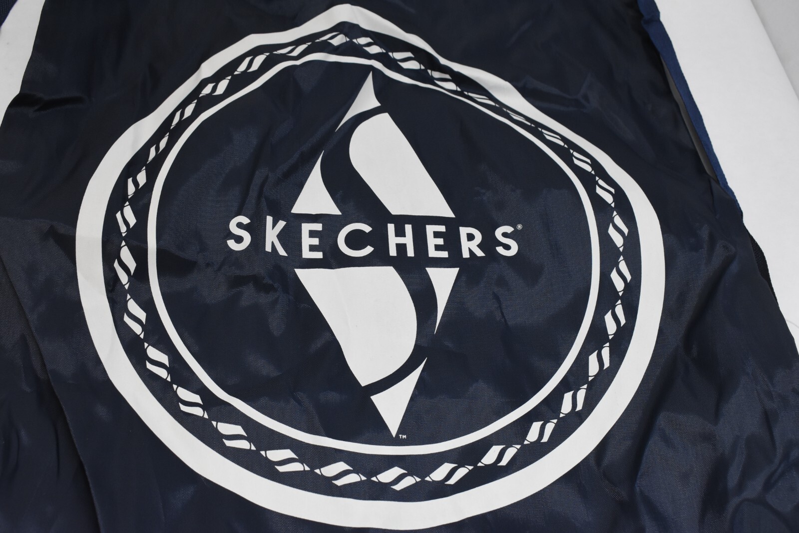 Skechers Navy Blue & White Drawstring Bag Cinch Bag Nylon Bag 16″ x 20″ Lot of 5