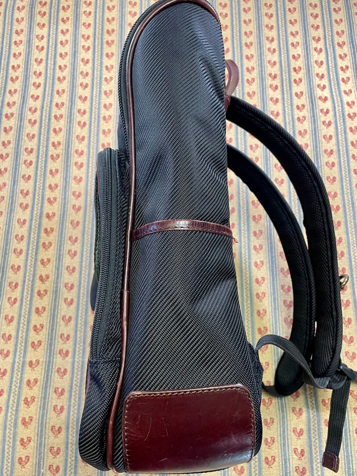 Filson Utilitarian Leather Accent Nylon Backpack repaired see description