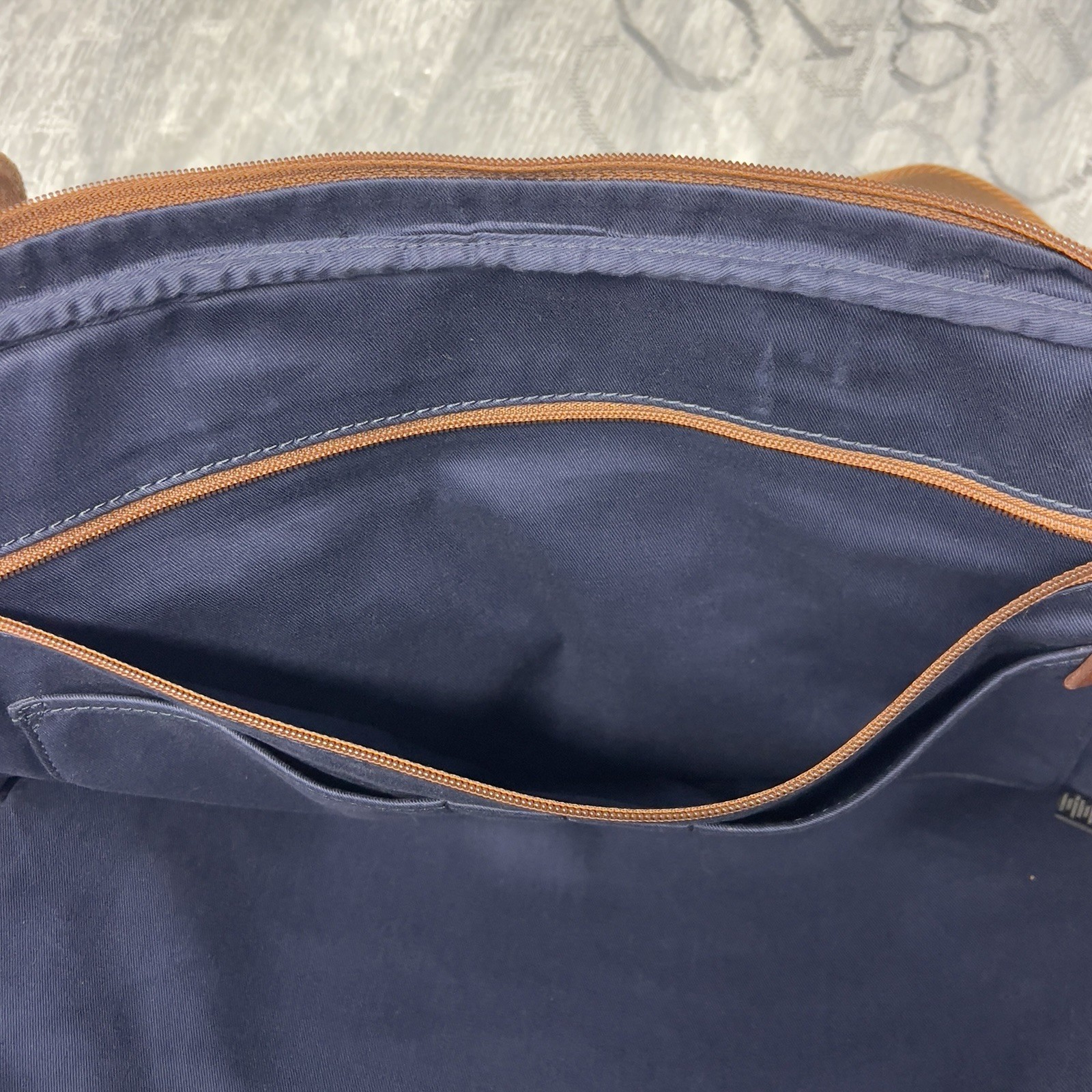 Fossil estate document Messenger Bag Shoulder Bag Leather Handles Twill Leather