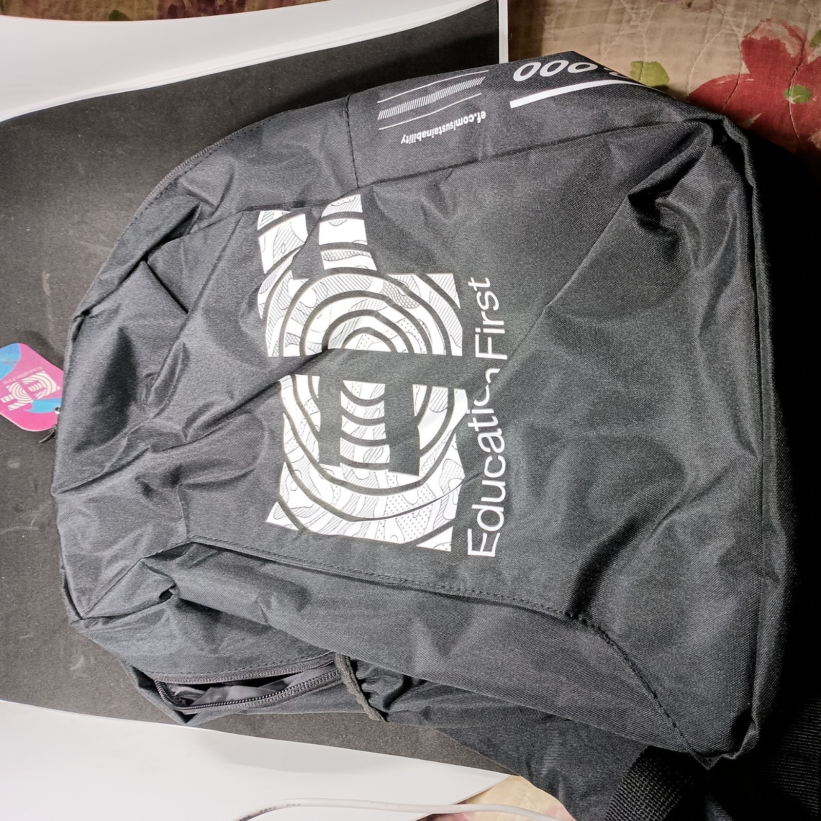 Education First (EF) Backpack Black And White. NWT 2025