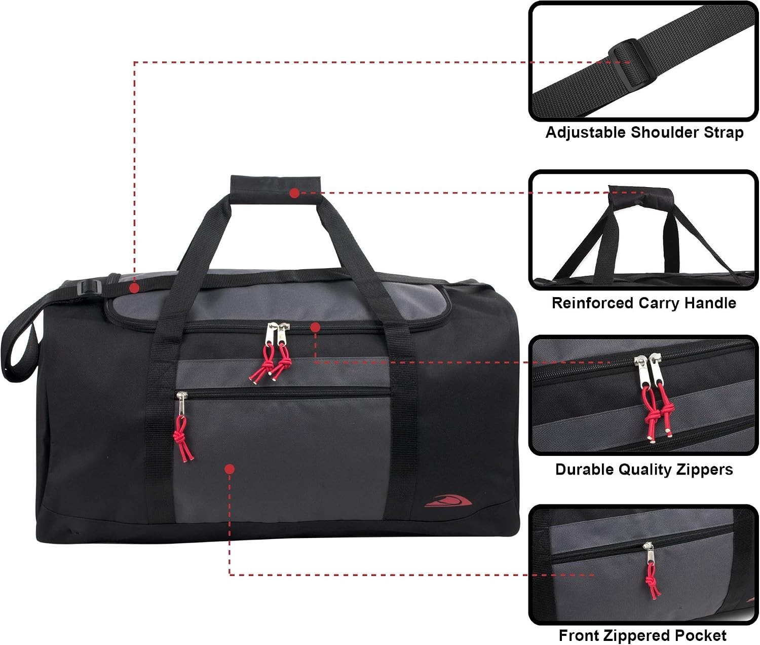 Lightweight Water-Resistant Canvas Duffle Bag for Travel & Gym – 55L Spacious…