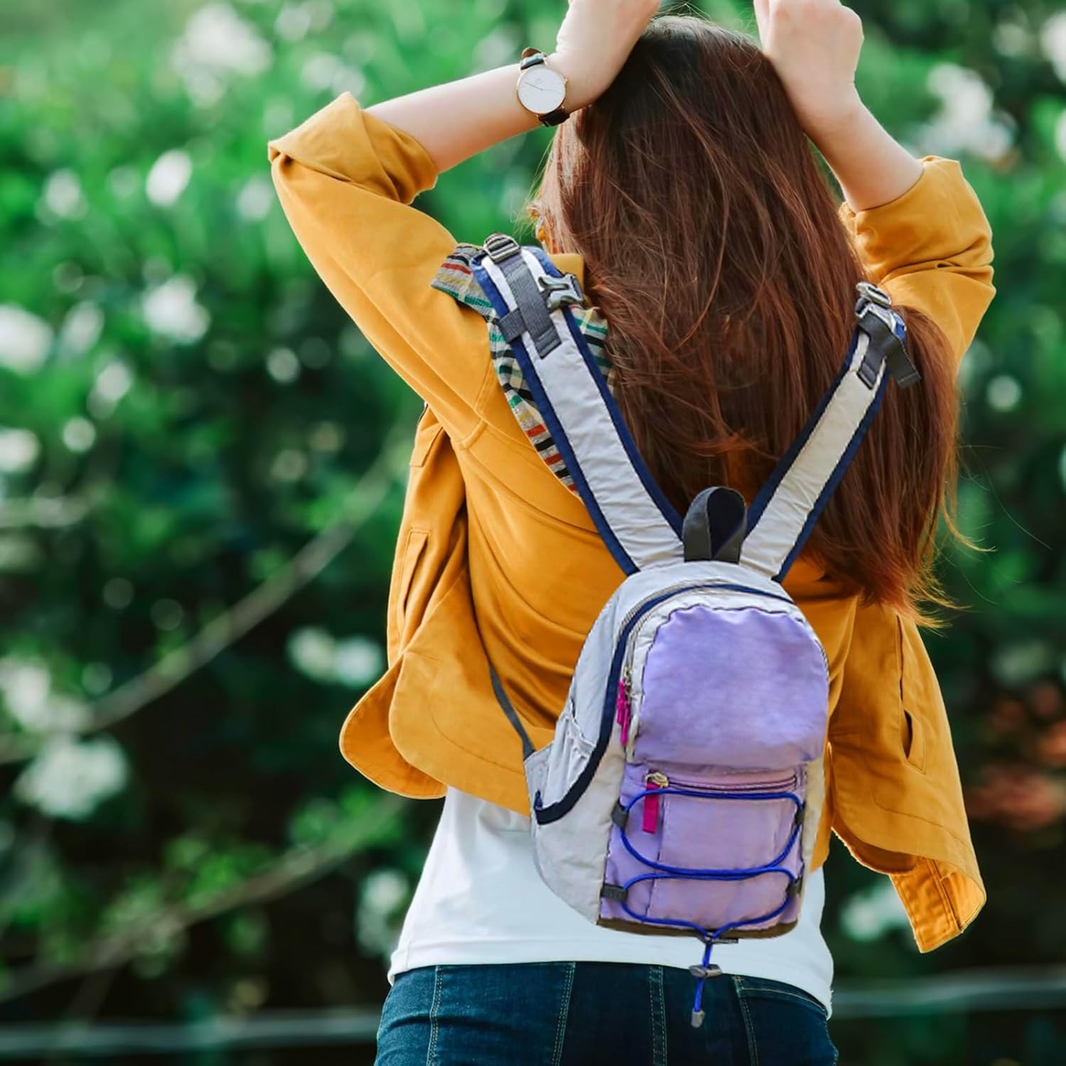 4L Mini Backpack 8 Inches Lightweight Hiking Backpack Women Small Travel