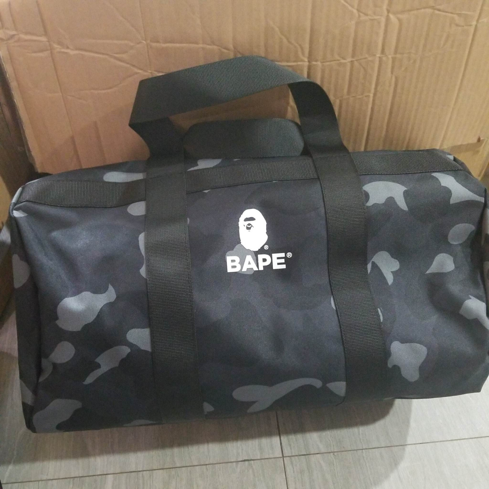 Bape x Takarajima Gray Camo Duffle Spring 2022 emook