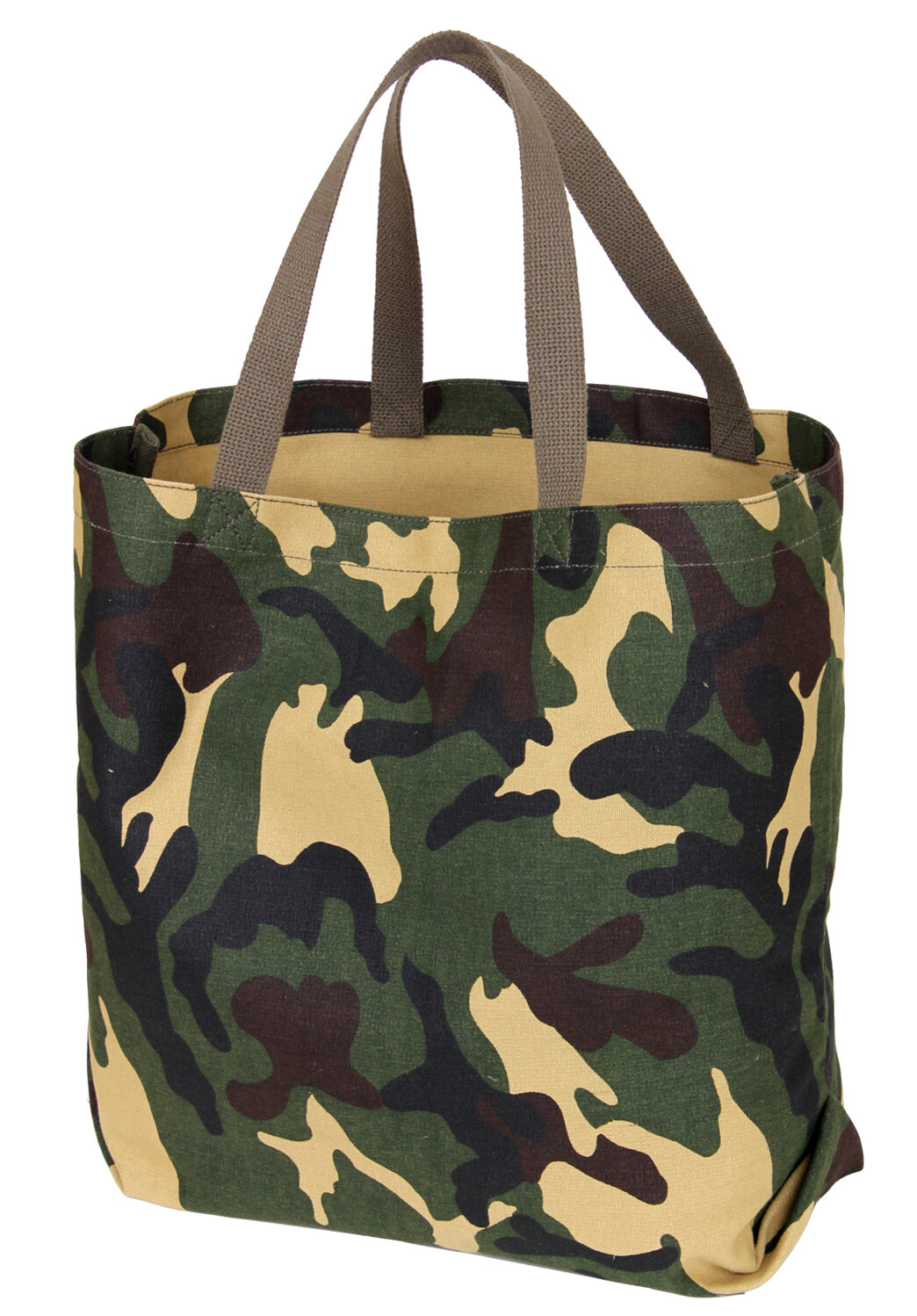 Woodland Camo Canvas Tote Bag 18″ X 15″ X 5″ Unisex Beach Shopping Grocery Bag