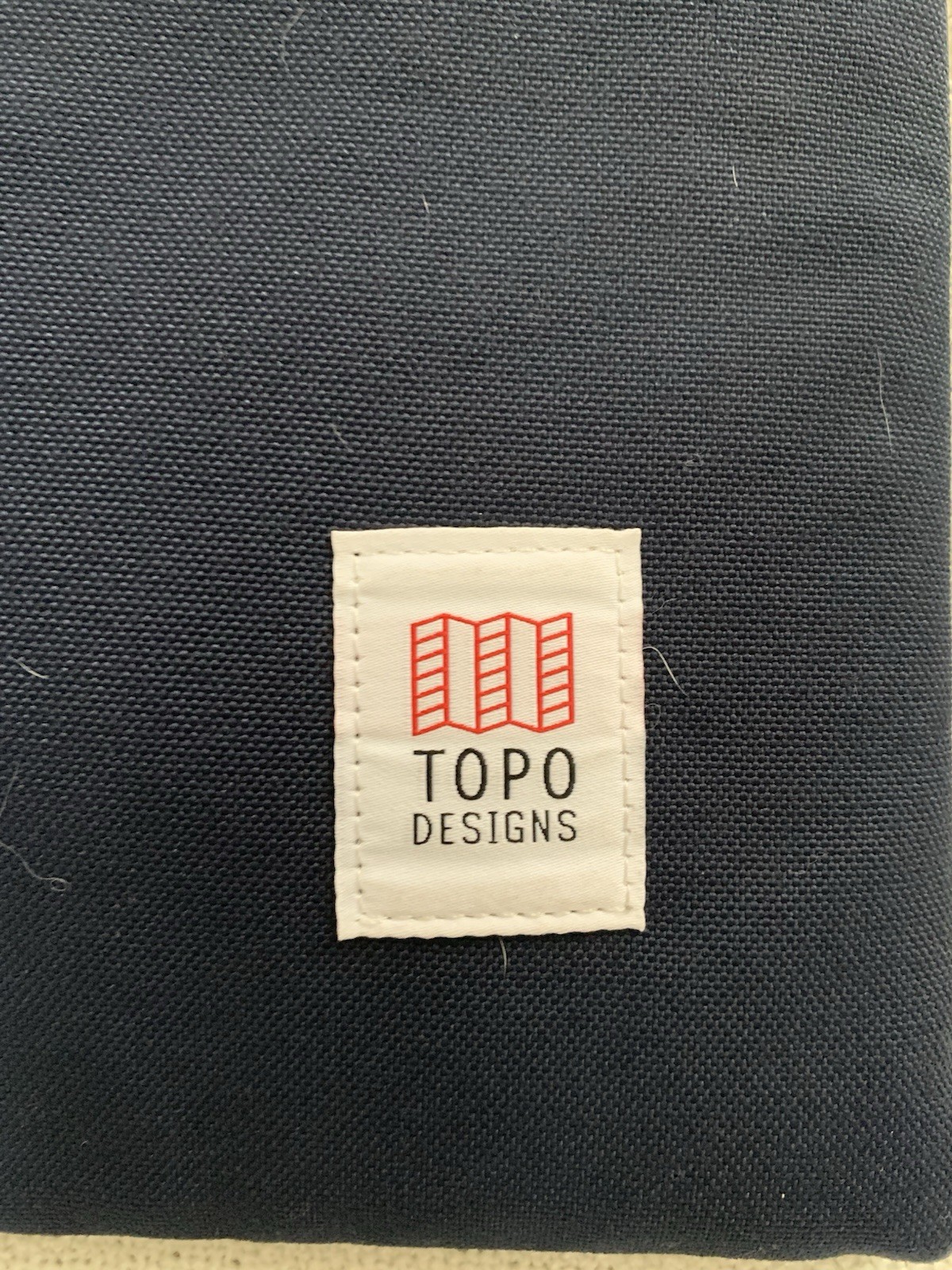 Topo Designs Soild Blue Nylon Padded Tablet Laptop Sleeve Bag Size Small