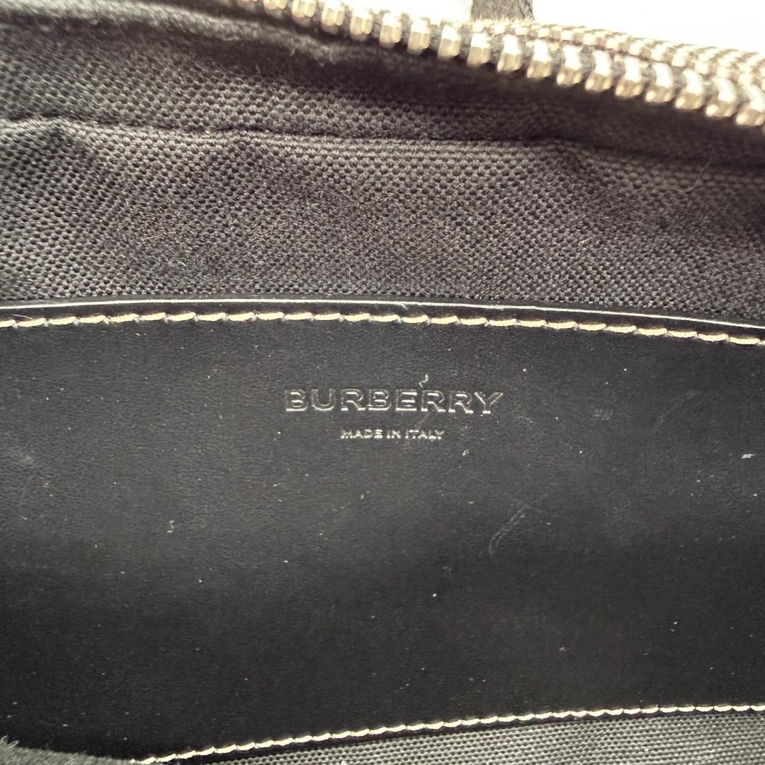 Authentic BURBERRY Gray Canvas Logo Body Bag 24cm x 14cm x 4cm, Excellent Condit